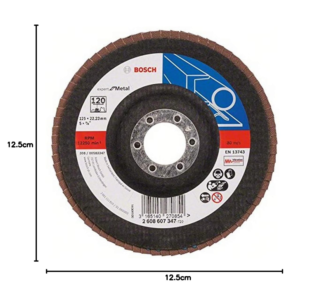 bosch-accessories-diy-f-cherschleifscheibe-125-mm-k-rnung-120-bombierte-ausf-hru image 2