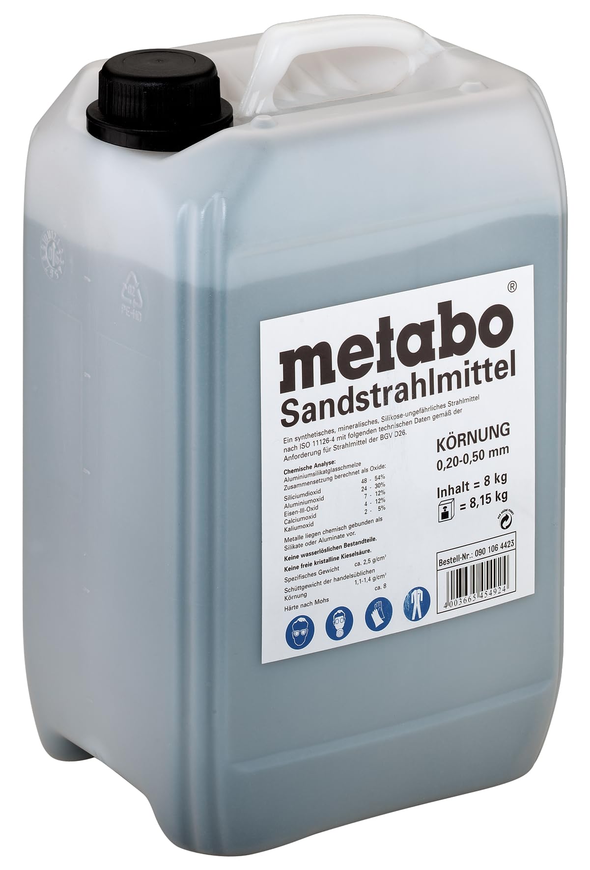 metabo-sandstrahlmittel-8-kg-0901064423-strahlgut-aus-aluminiumsilikatglasschmel image 1
