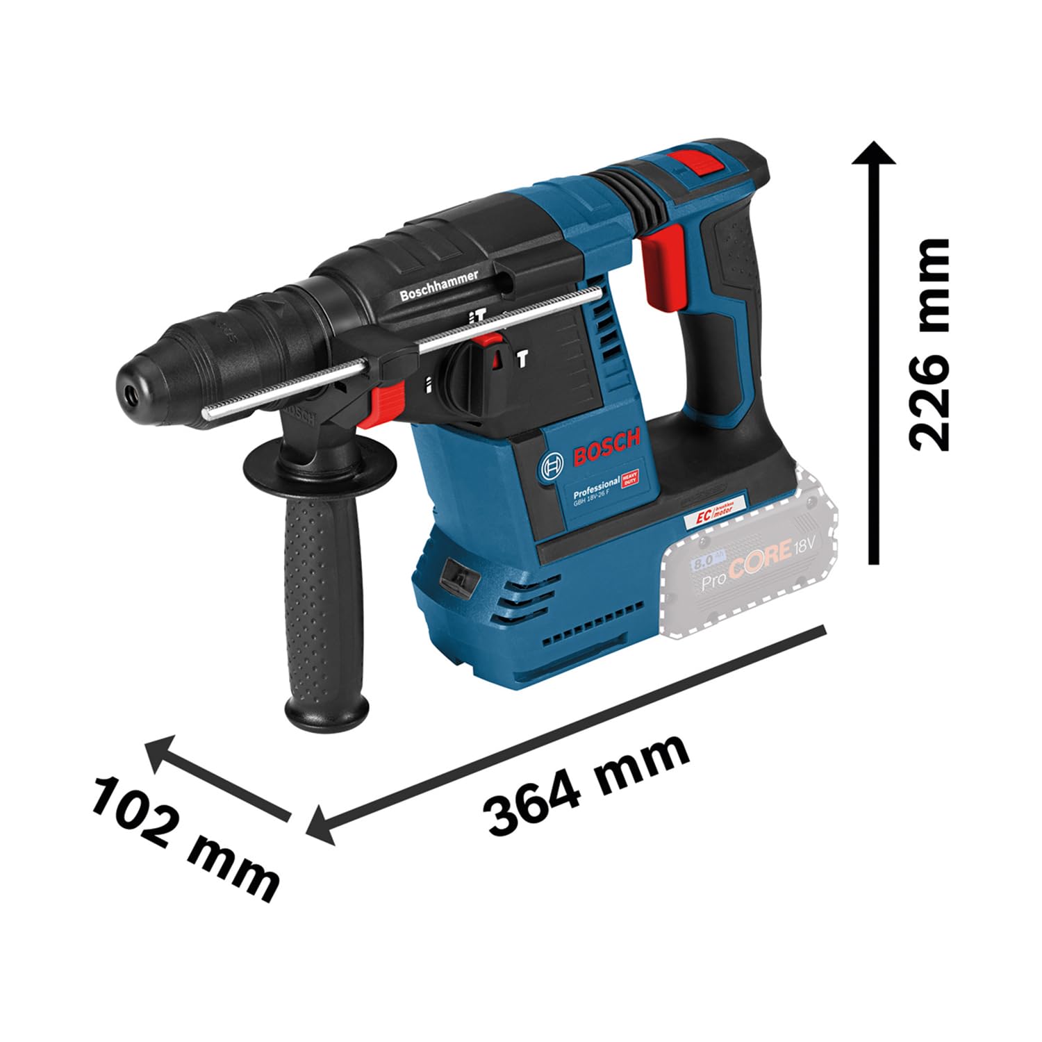 bosch-professional-18v-system-akku-bohrhammer-gbh-18v-26-f-mit-schnellspannbohrf image 3
