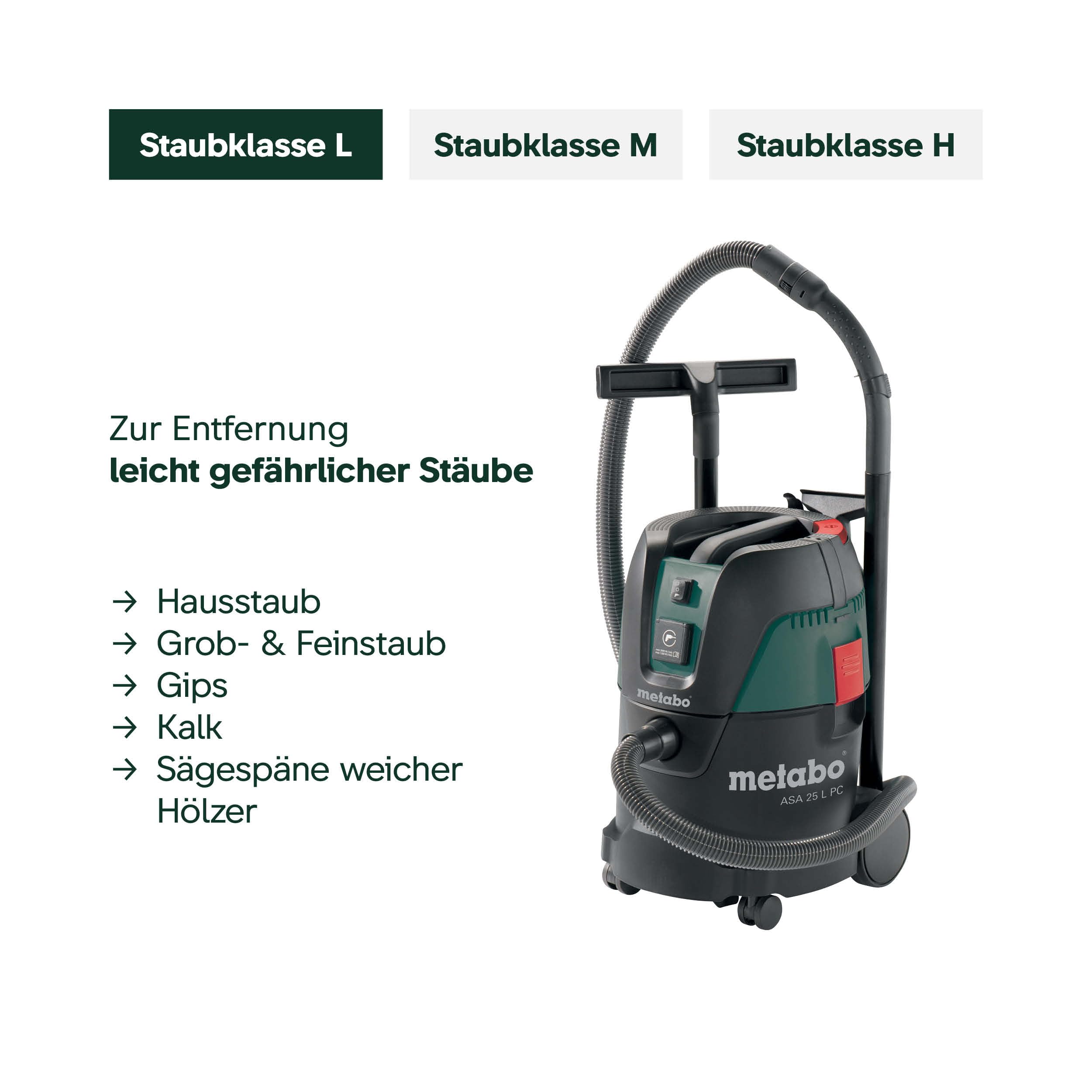 metabo-allessauger-asa-25-l-pc-nass-trockensauger-der-staubklasse-l-mit-presscle image 6