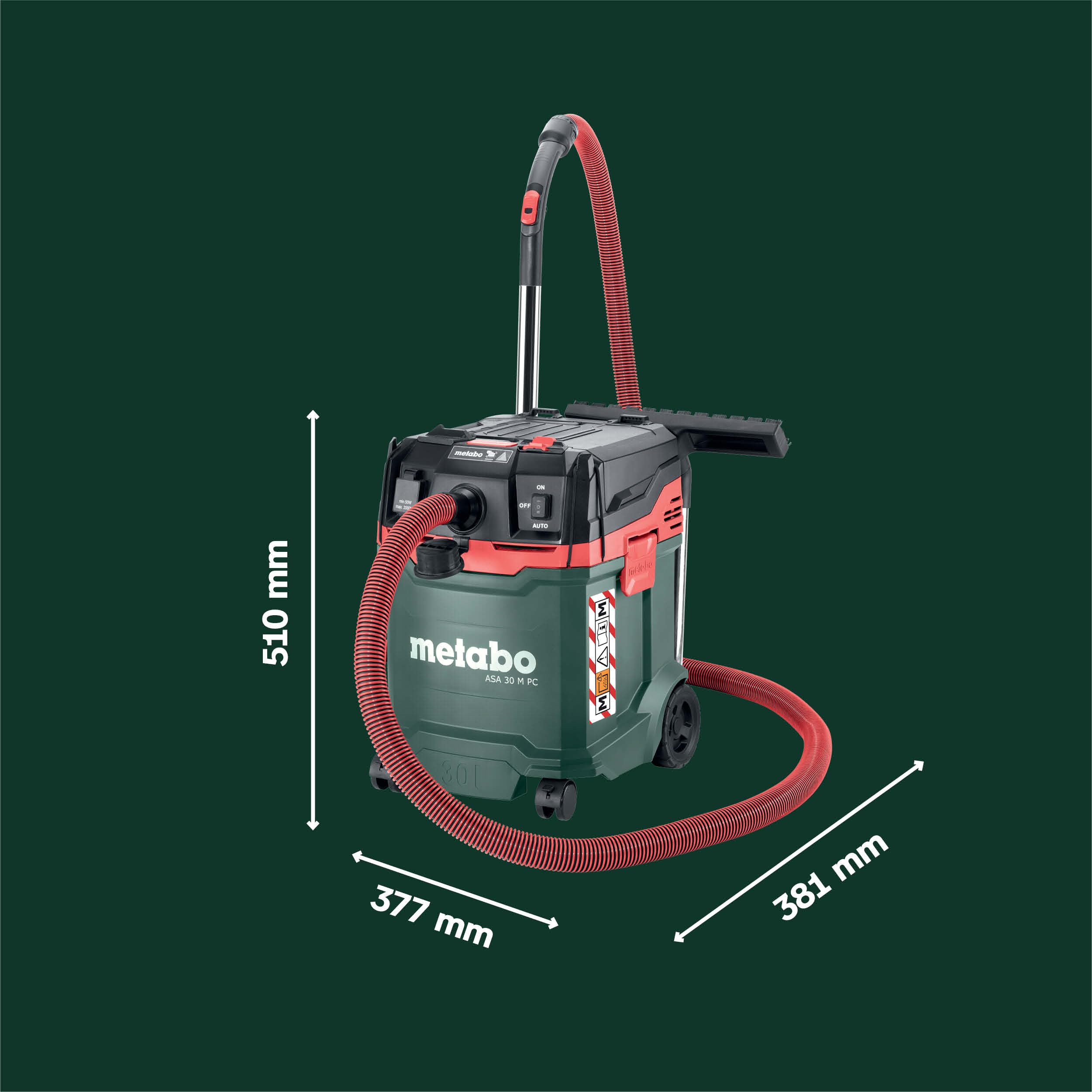 metabo-asa-30-m-pc-allessauger-kompakter-nass-und-trockensauger-staubklasse-m-12 image 5