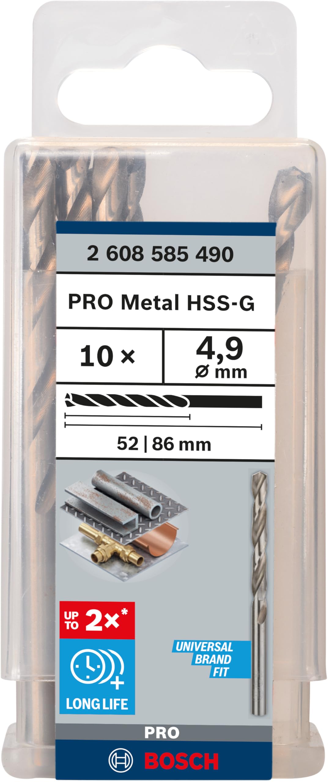 bosch-professional-10x-pro-metal-hss-g-spiralbohrer-4-90-mm-standardl-nge-f-r-st image 2