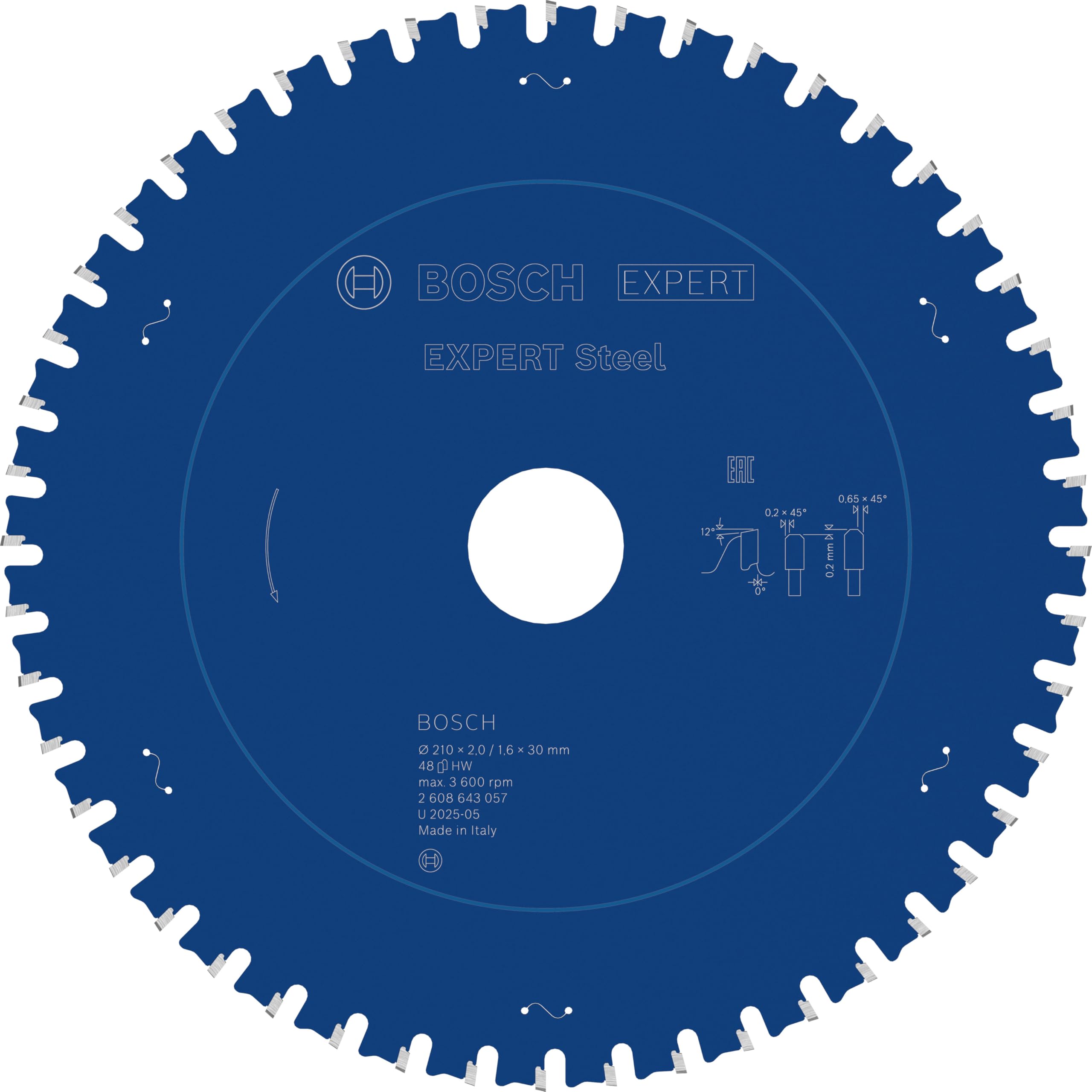 bosch-expert-for-steel-kreiss-geblatt-210-x-30-mm-48-z-hne-f-r-metall-trockensch image 1