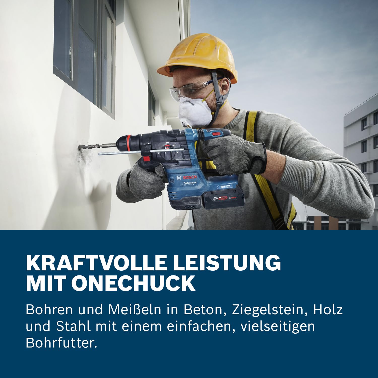 bosch-professional-gbh-18v-22-x-akku-bohrhammer-18v-system-onechuck-inkl-2x-gba- image 2