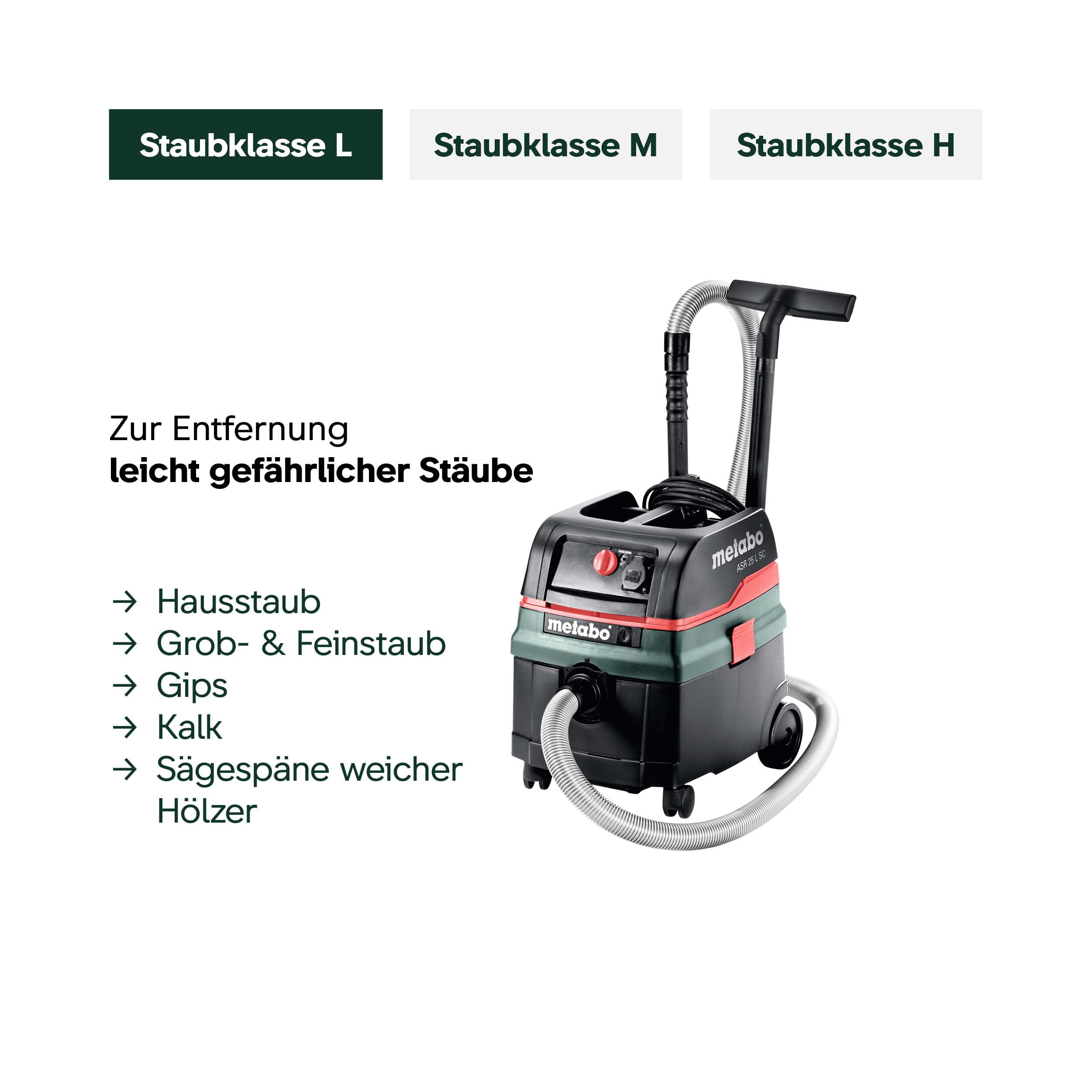 metabo-asr-25-l-sc-selfclean-nass-trockensauger-staubklasse-l-1400-w-25-l-beh-lt image 6