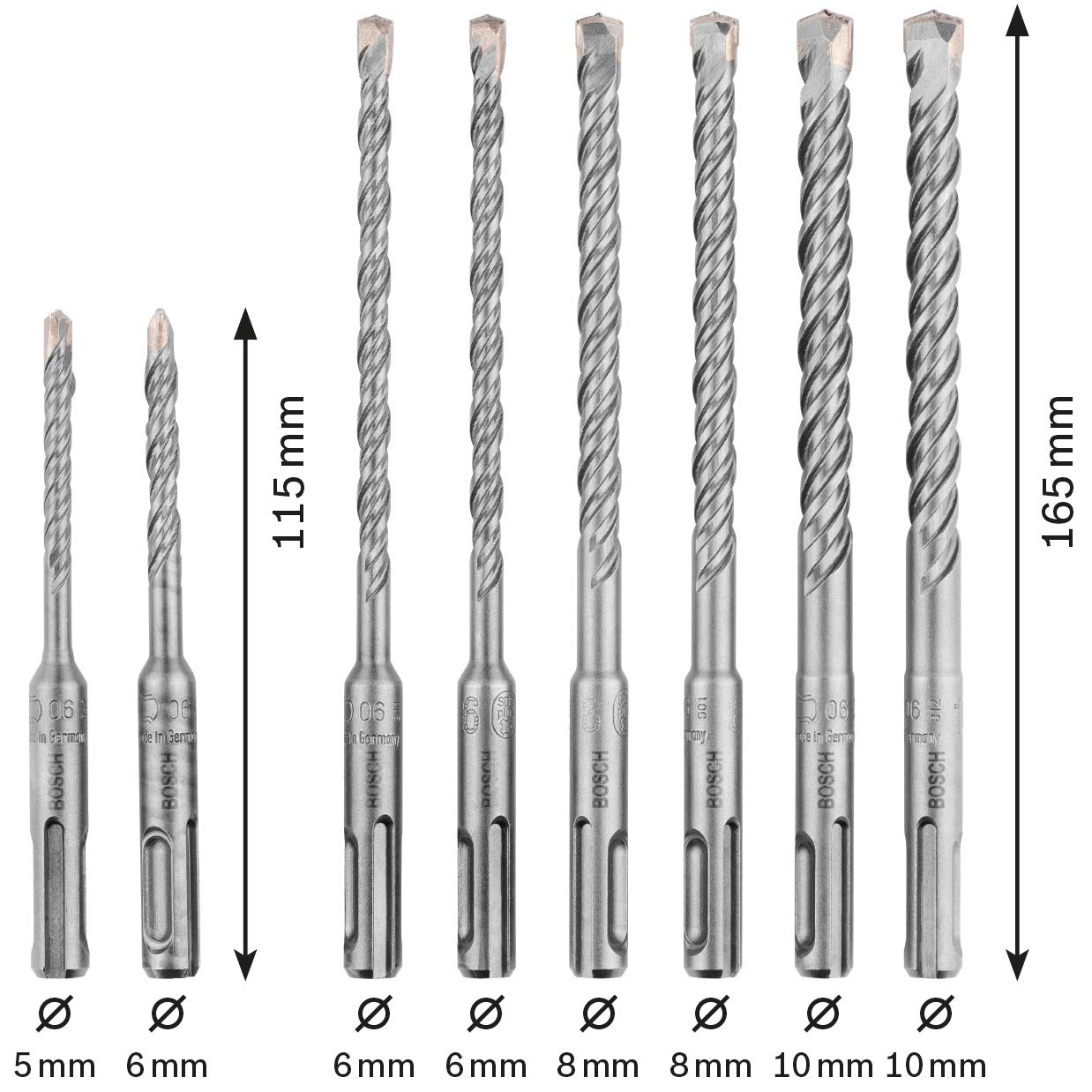 bosch-professional-8-teiliges-hammerbohrer-sds-plus-set-activteq-zentrierspitze- image 2