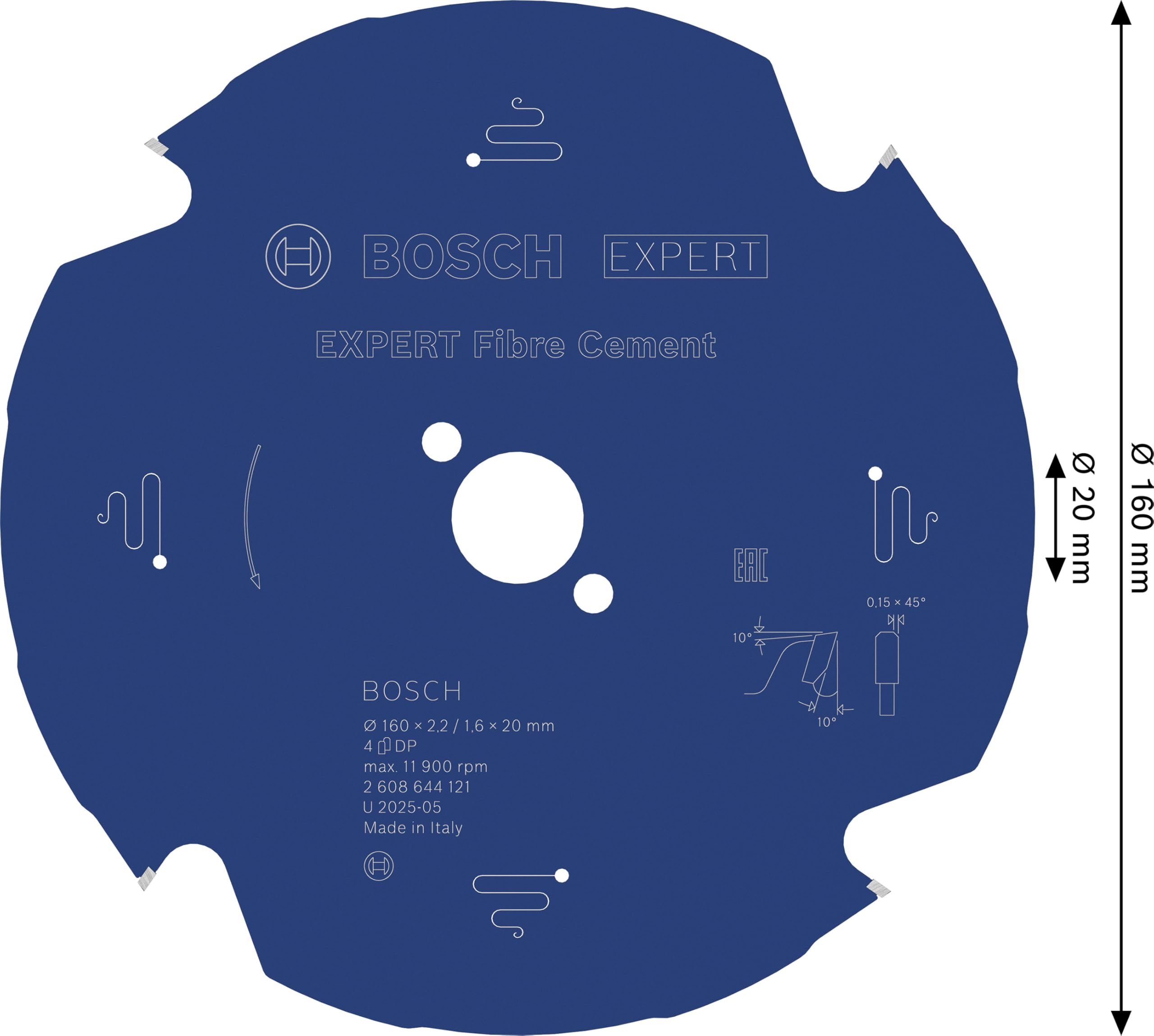 bosch-expert-fibre-cement-kreiss-geblatt-160-x-20-x-2-2-1-6-mm-z4-pcd-diamant-te image 3