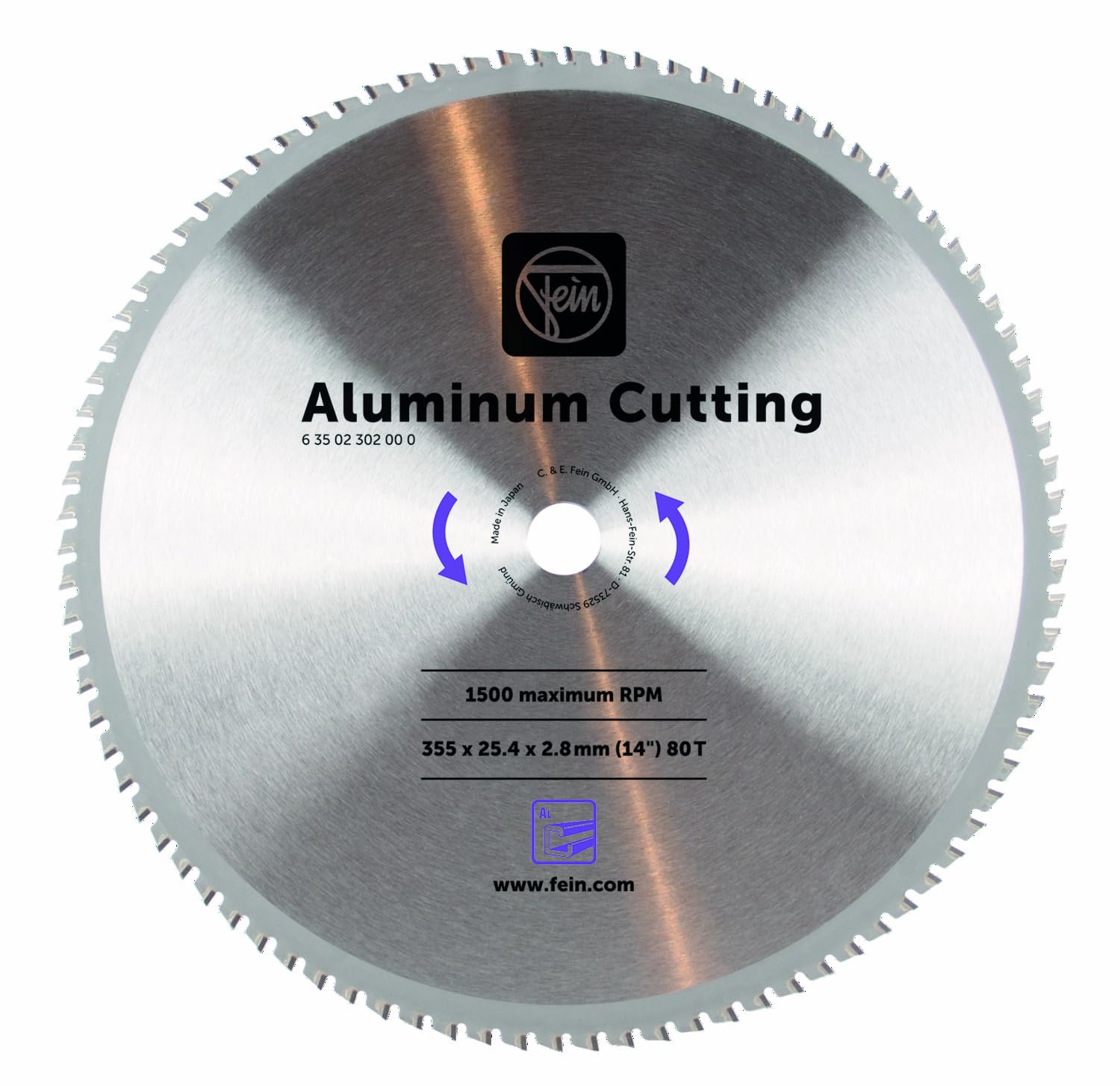 fein-s-geblatt-aluminium-63502302000-355-mm-kreiss-geblatt-mit-80-z-hnen-f-r-met image 1