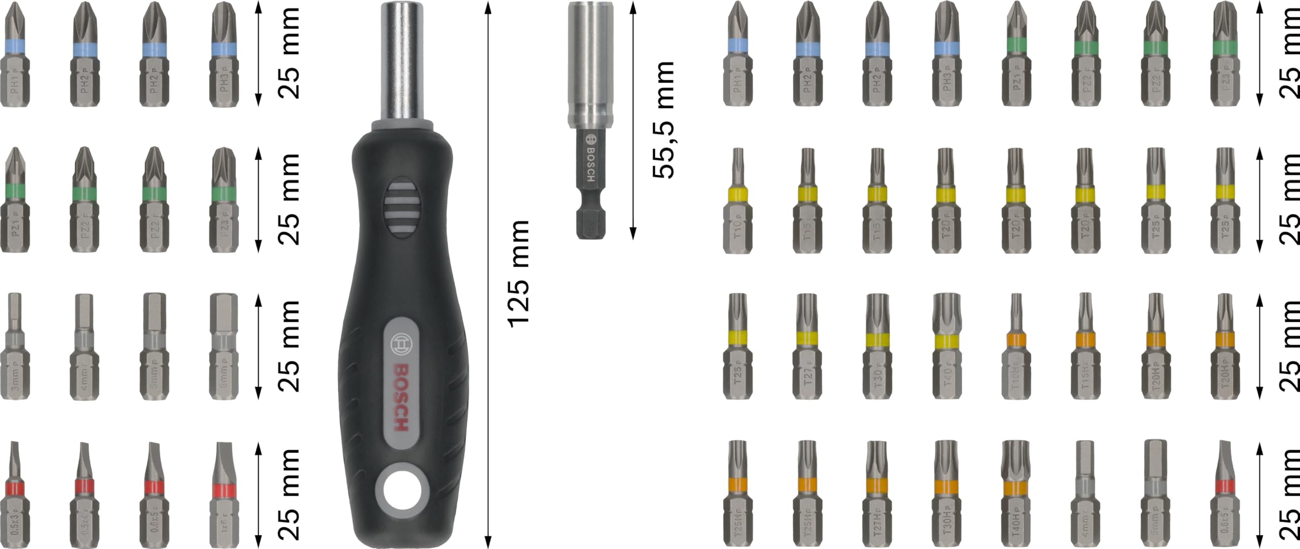 bosch-extra-hard-schrauberbitsatz-50-tlg-pick-and-click-bit-set-mit-1-4-sechskan image 3