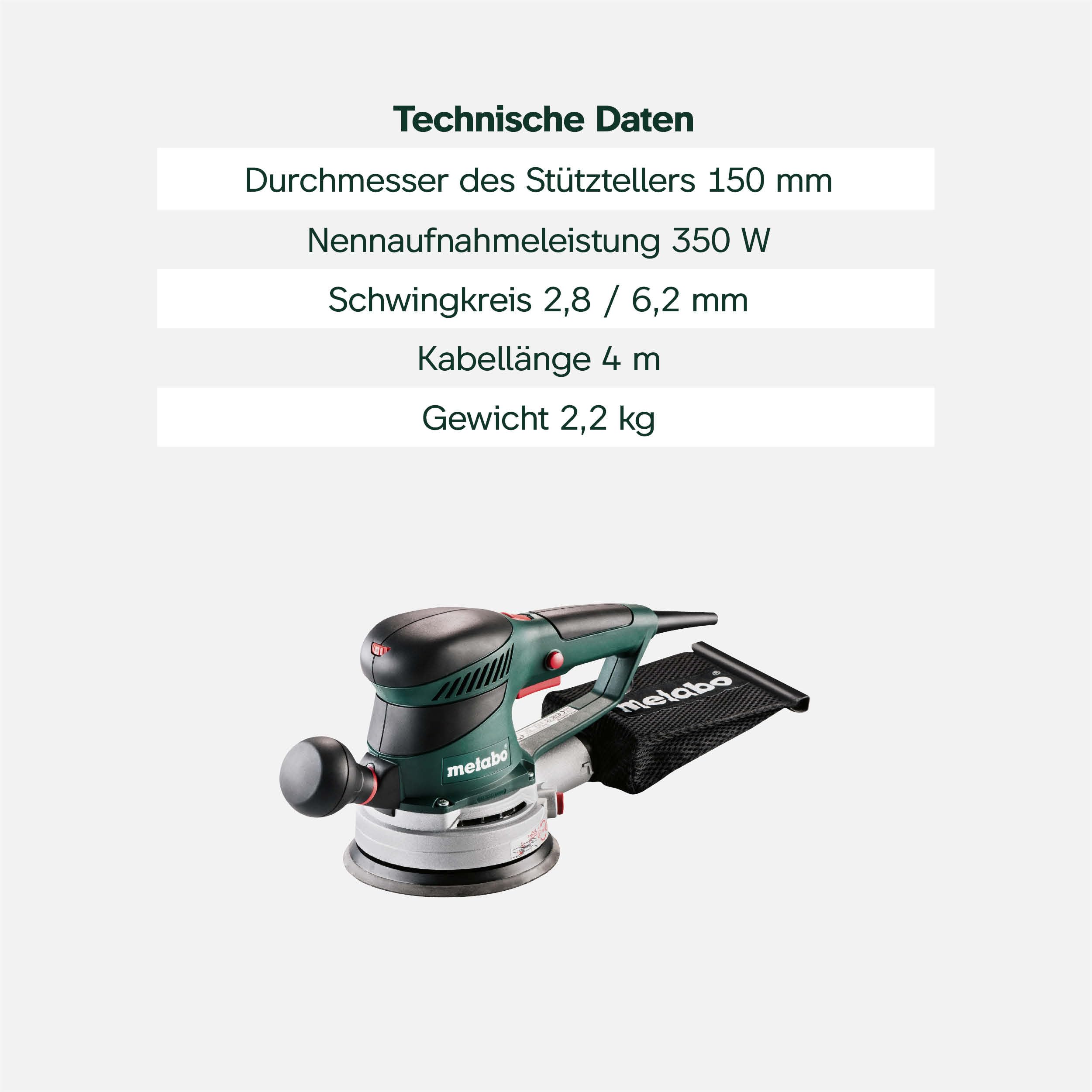 metabo-exzenterschleifer-sxe-450-turbotec-600129000-350-w-duo-schwingkreisverste image 4