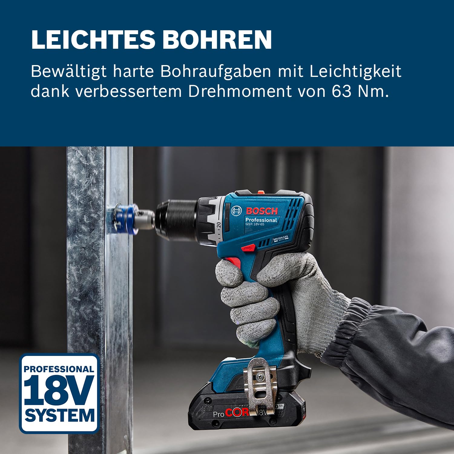 bosch-professional-18v-system-akku-bohrschrauber-gsr-18v-65-b-rstenloser-motor-k image 2