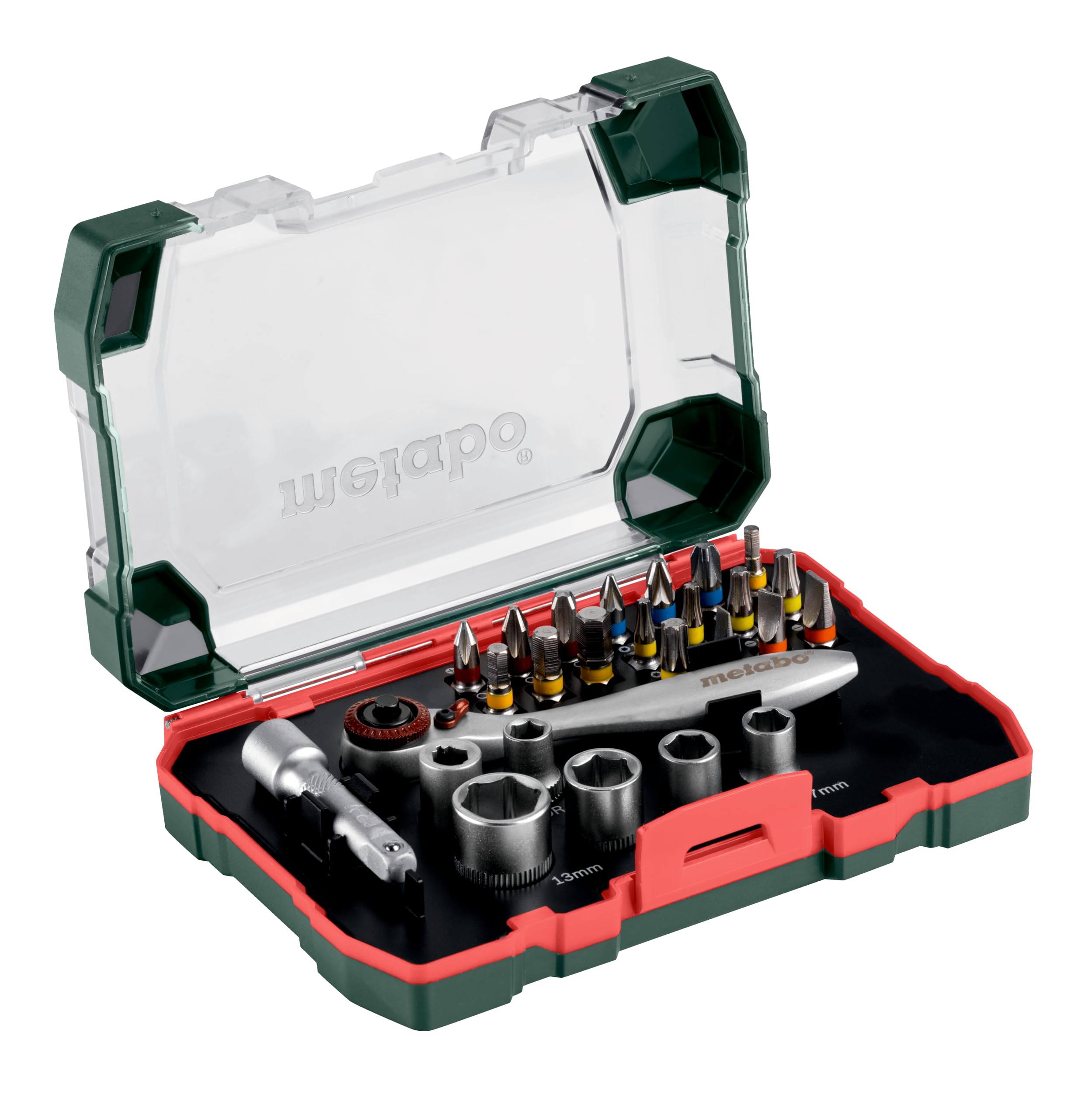 metabo-bit-und-ratschen-box-sp-26-teiliges-bit-set-mit-steckschl-sseln-ratsche-v image 2