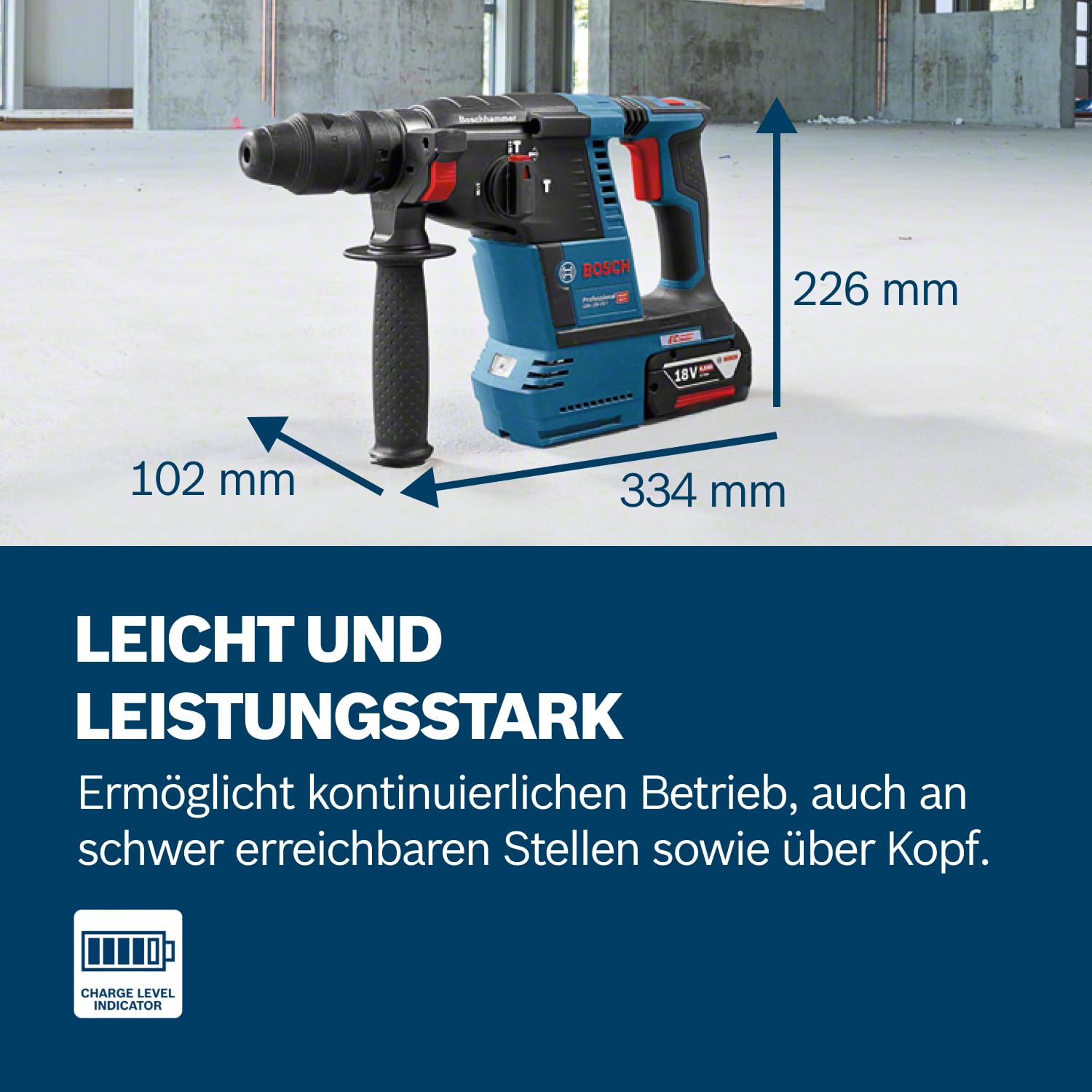 bosch-professional-gbh-18v-26-akku-bohrhammer-18v-system-sds-plus-2-6-j-schlagen image 5