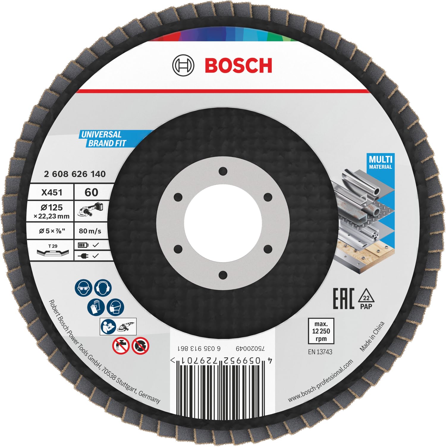 bosch-x451-f-cherschleifscheiben-set-15-tlg-k40-k60-125-x-22-23-mm-f-r-winkelsch image 7