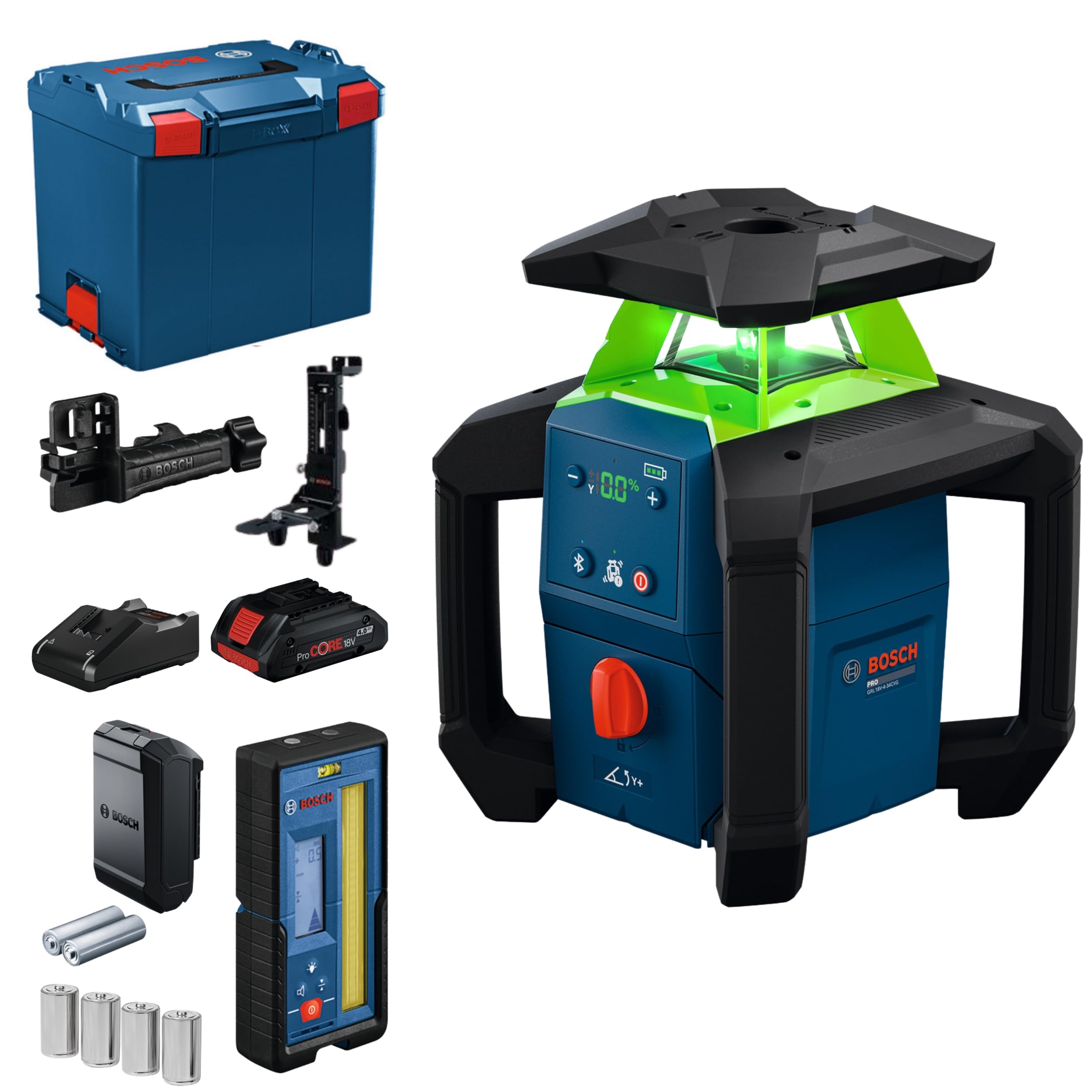 bosch-pro-grl18v-4-34cvg-rotationslaser-gr-ner-strahl-15-neigung-ip66-dual-power image 1