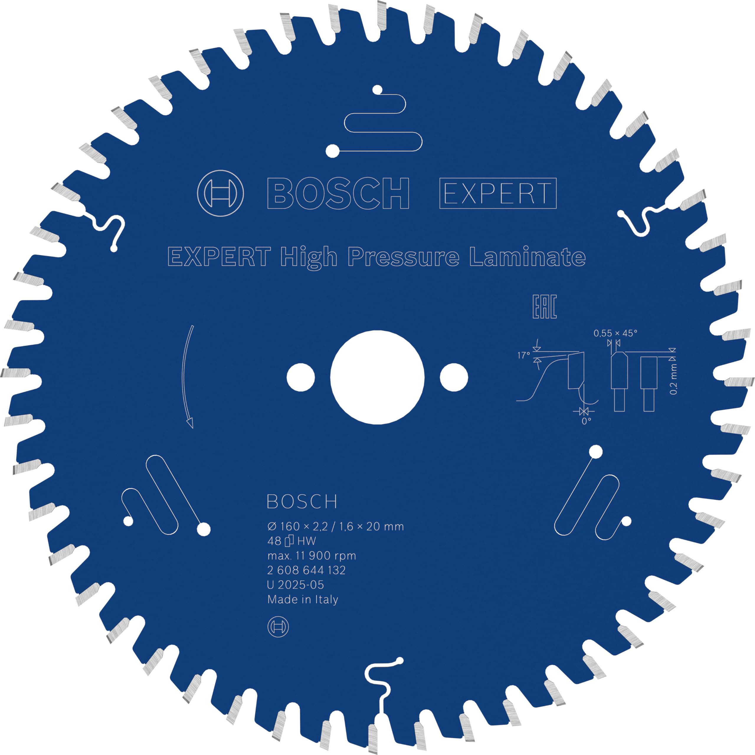 bosch-expert-high-pressure-laminate-kreiss-geblatt-160-x-20-mm-z48-f-r-handkreis image 1