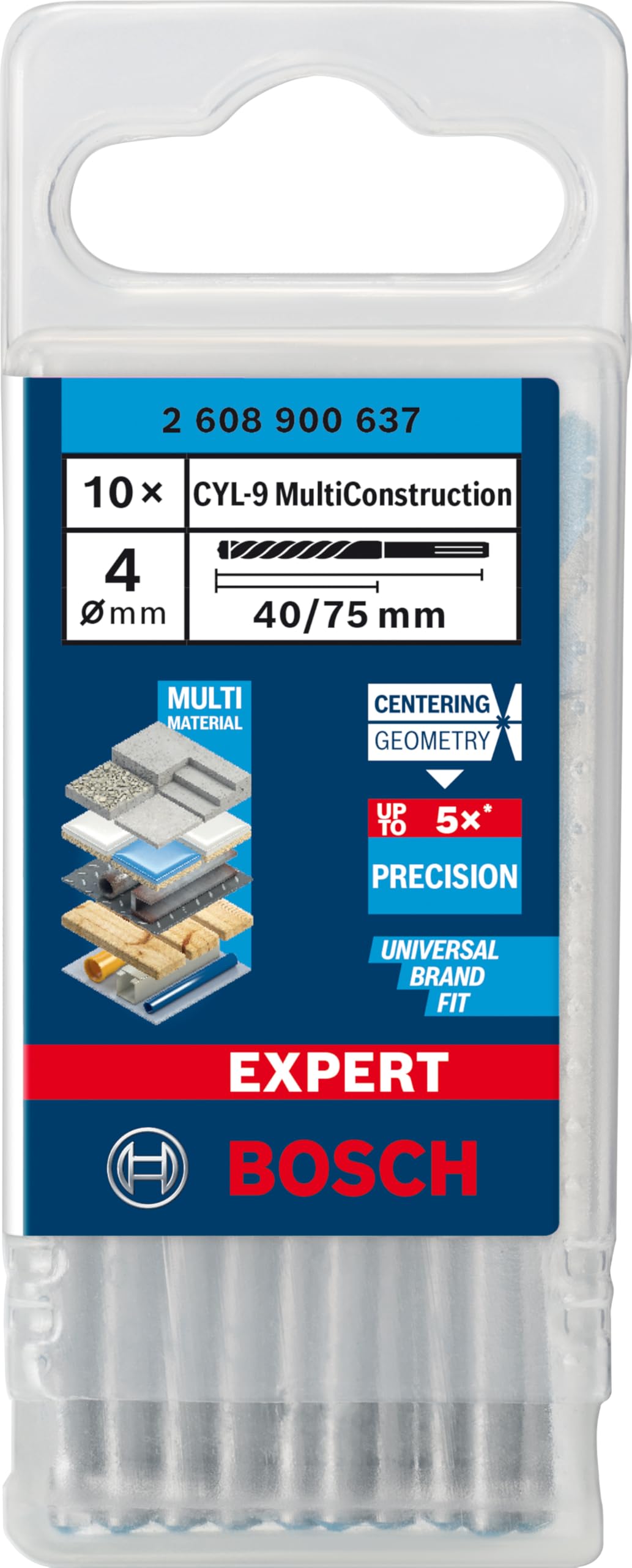 bosch-expert-cyl-9-multi-construction-bohrer-10er-set-4-00-mm-f-r-beton-fliesen- image 2