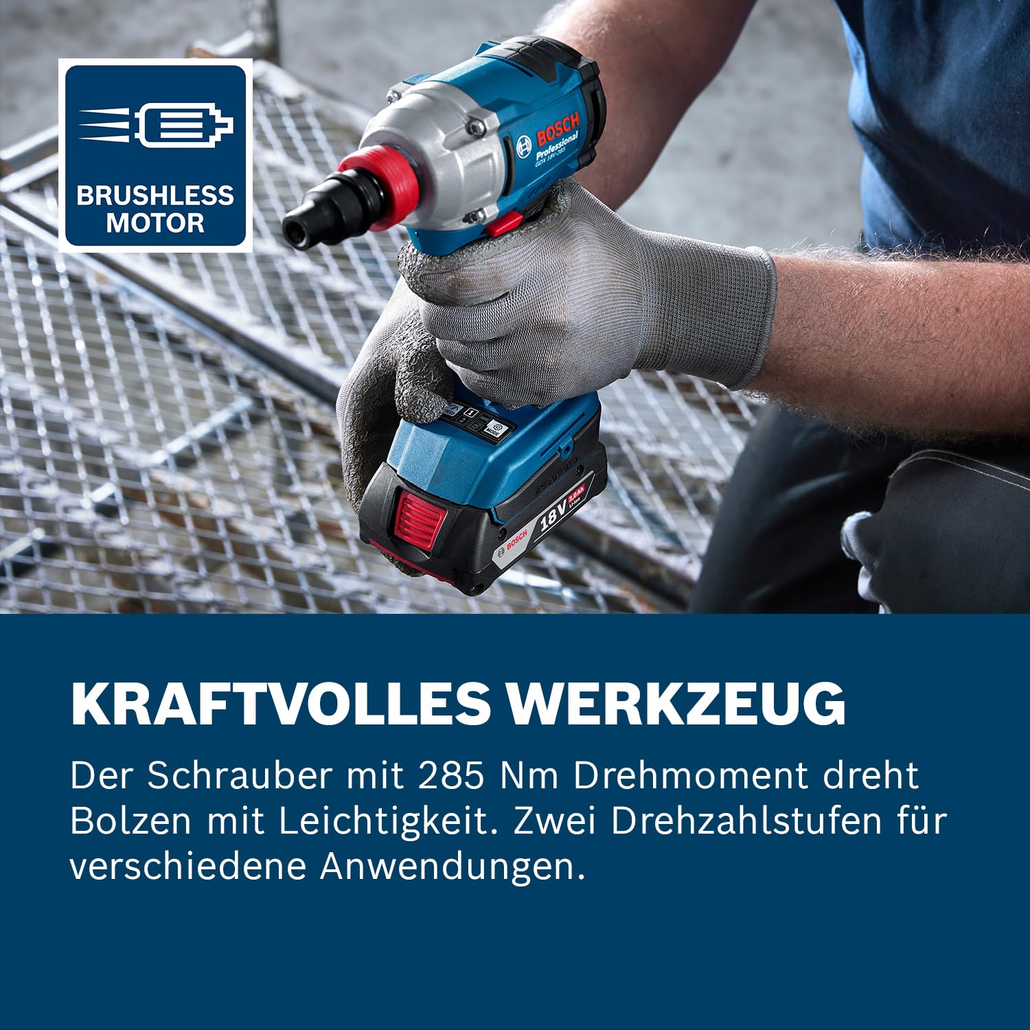 bosch-professional-gdx-18v-285-akku-drehschlagschrauber-18v-system-2-in-1-bit-nu image 3