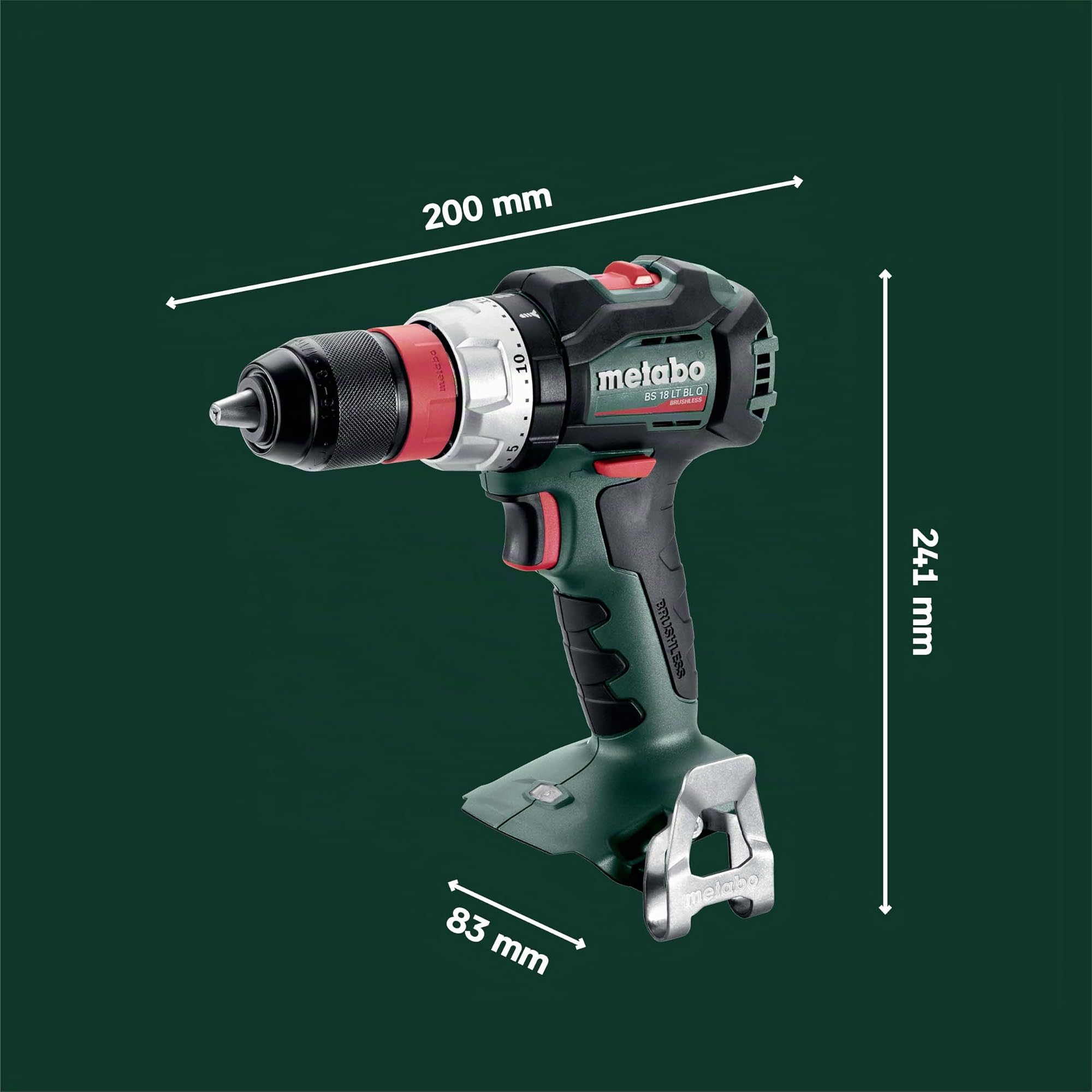 metabo-akku-bohrschrauber-bs-18-lt-bl-q-18-v-brushless-ohne-akku-und-ladeger-t-i image 5