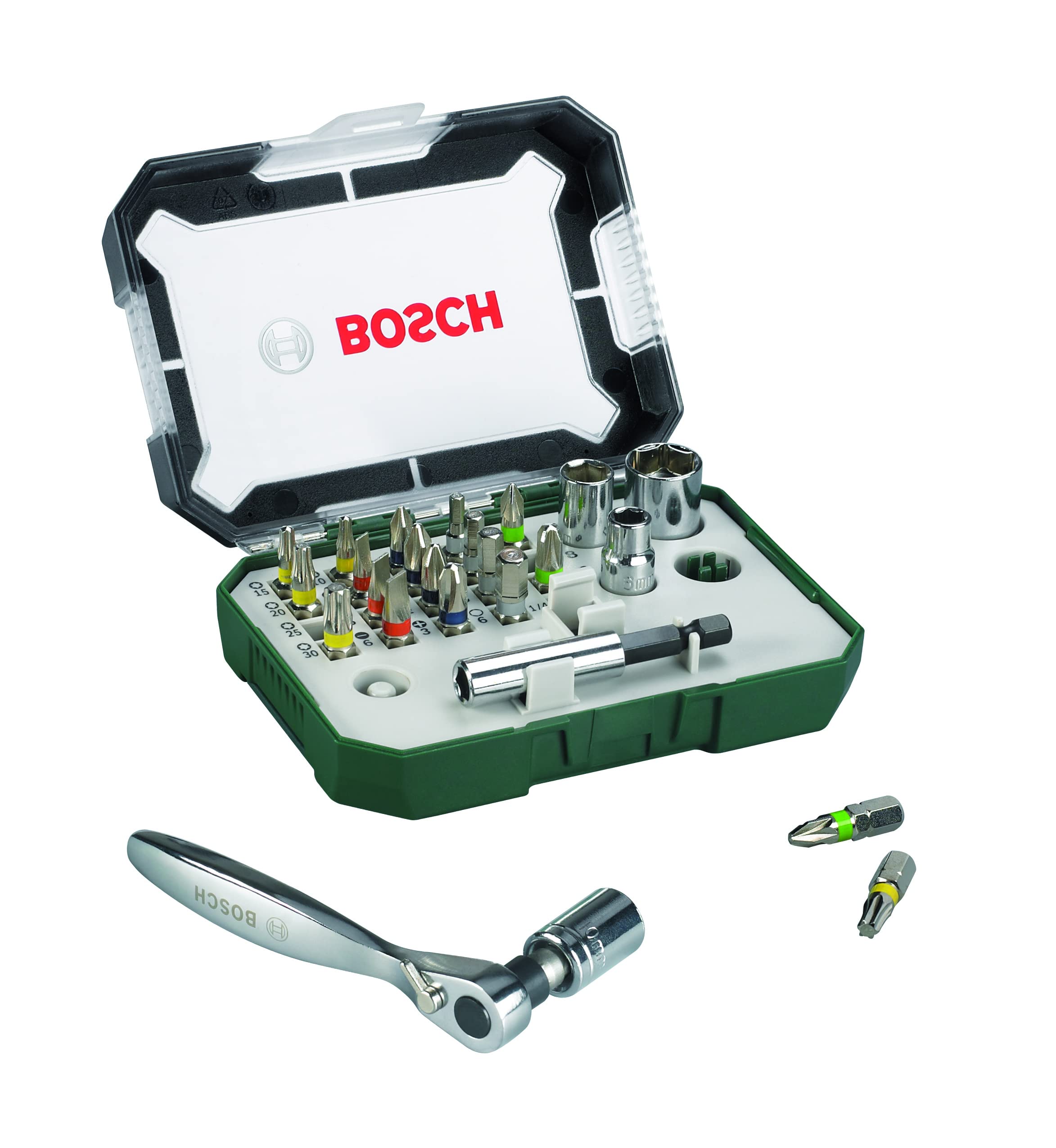 bosch-26-teiliges-schrauberbit-und-ratschen-set-mit-universalhalter-steckadapter image 1
