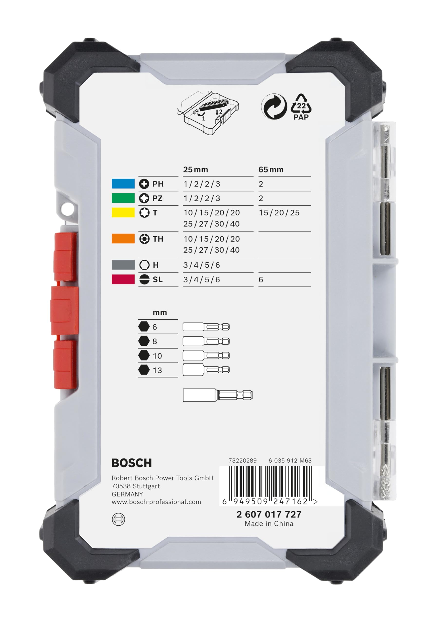 bosch-accessories-extra-hard-schrauberbit-set-43-teilig-s2-stahl-farbcodiert-im- image 3