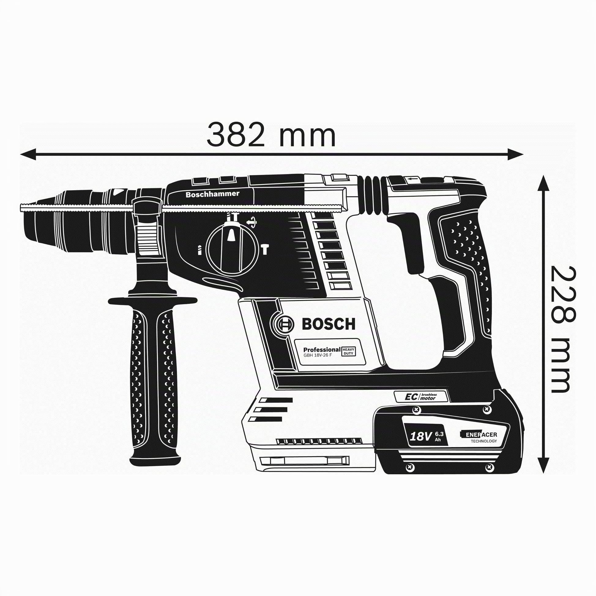 bosch-professional-18v-system-akku-bohrhammer-gbh-18v-26-f-sds-plus-mit-kickback image 2