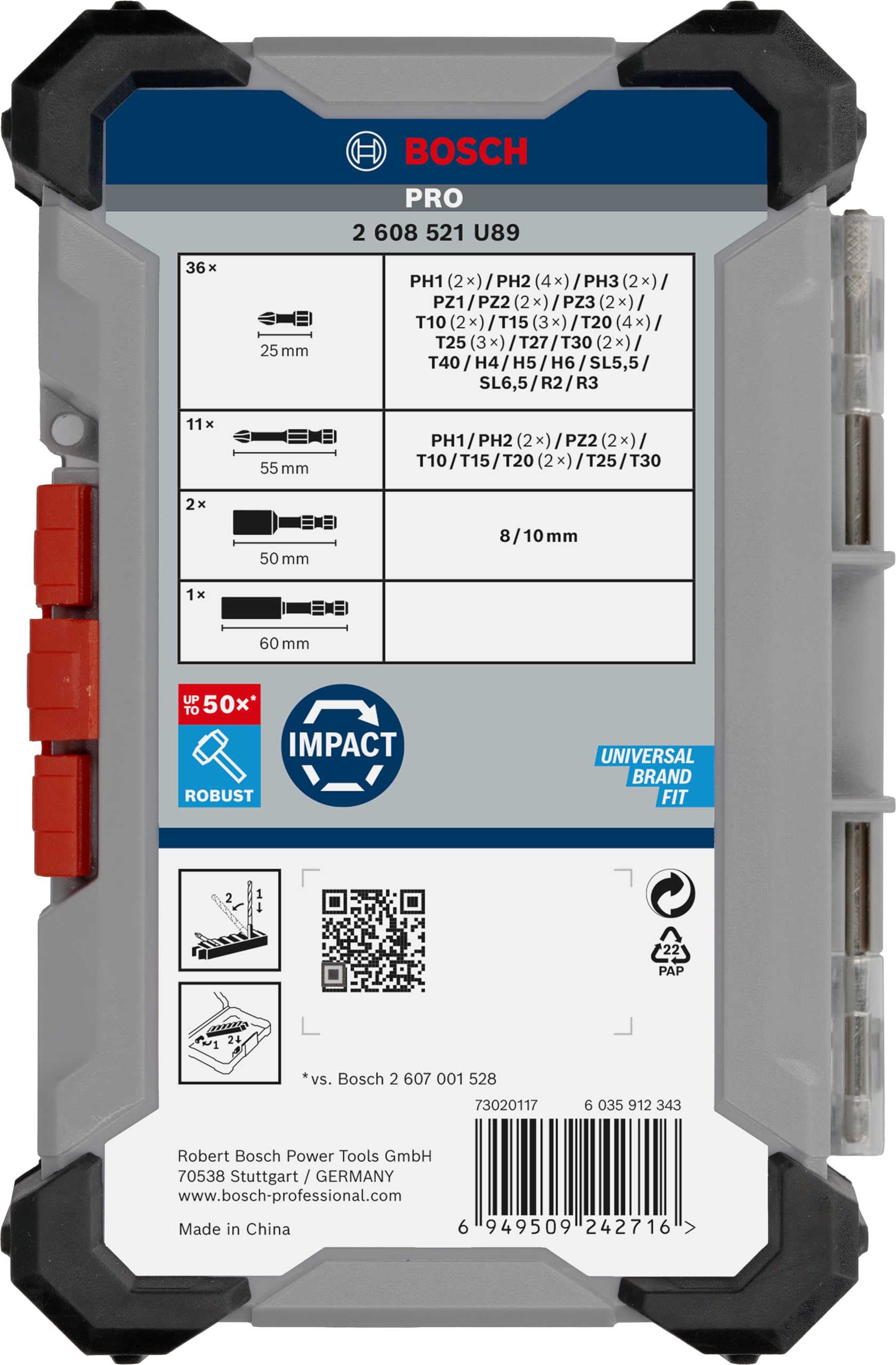 bosch-professional-50x-pro-impact-set-50-tlg-schlagfeste-schrauberbits-1-4-sechs image 4