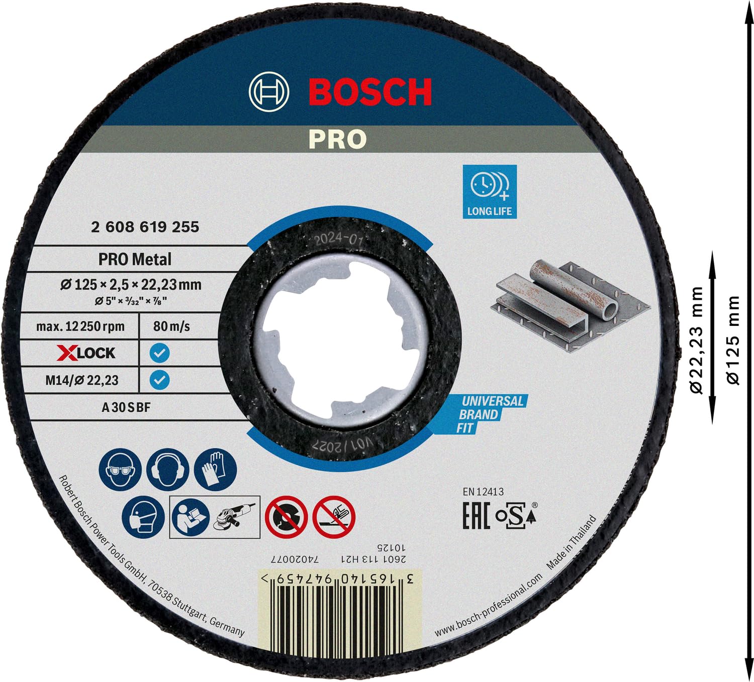 bosch-professional-expert-trennscheibe-f-r-metall-x-lock-125-mm-bohrung-22-23-mm image 3