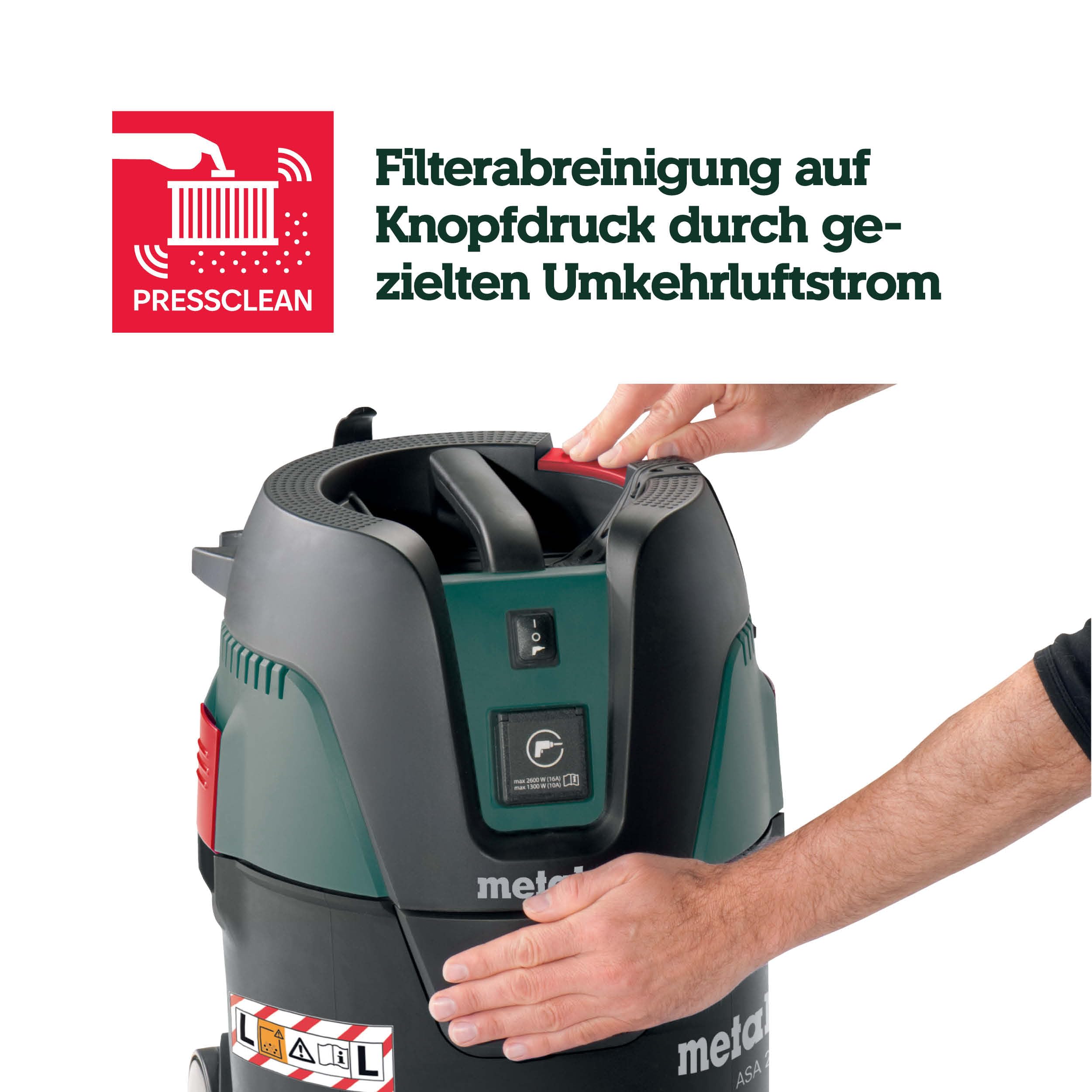 metabo-allessauger-asa-25-l-pc-nass-trockensauger-der-staubklasse-l-mit-presscle image 8