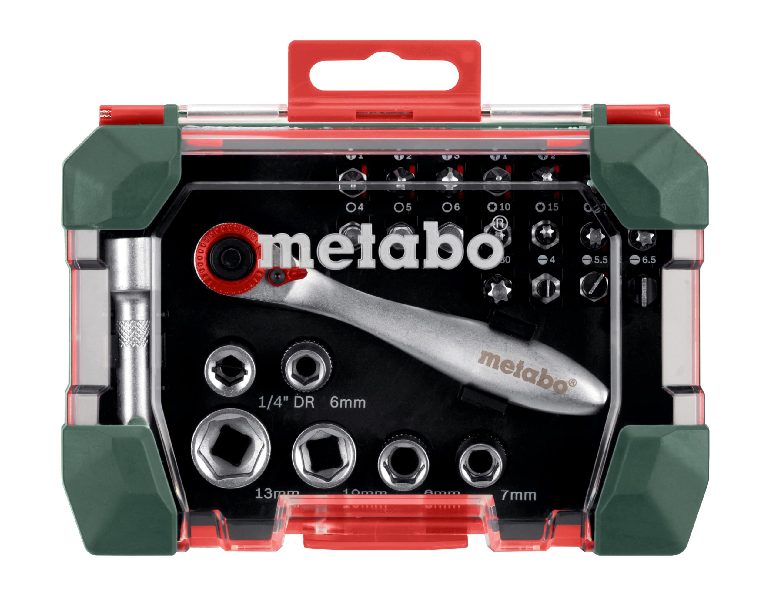 metabo-bit-und-ratschen-box-sp-26-teiliges-bit-set-mit-steckschl-sseln-ratsche-v image 1