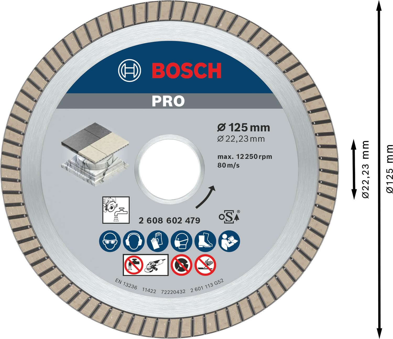 bosch-professional-diamanttrennscheibe-best-for-ceramic-extra-clean-turbo-125-22 image 3