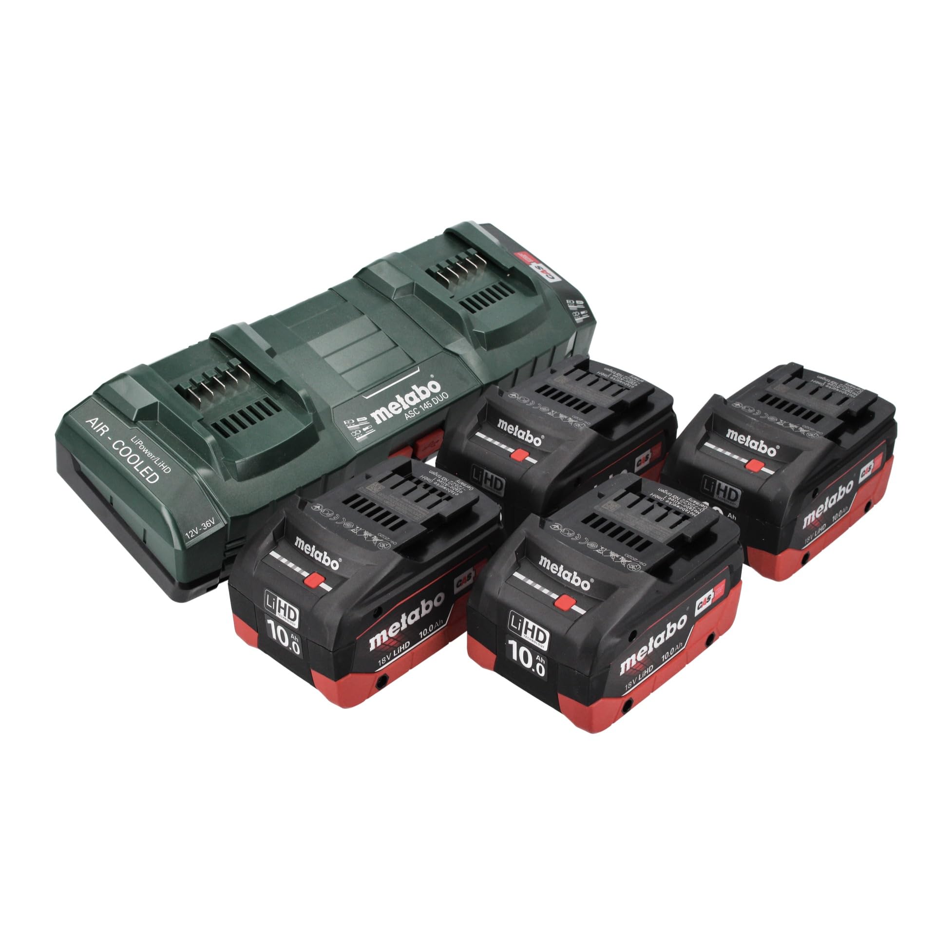 metabo-basis-set-4x-lihd-18-v-akku-10-0-ah-mit-asc-145-duo-schnellladeger-t-in-m image 2