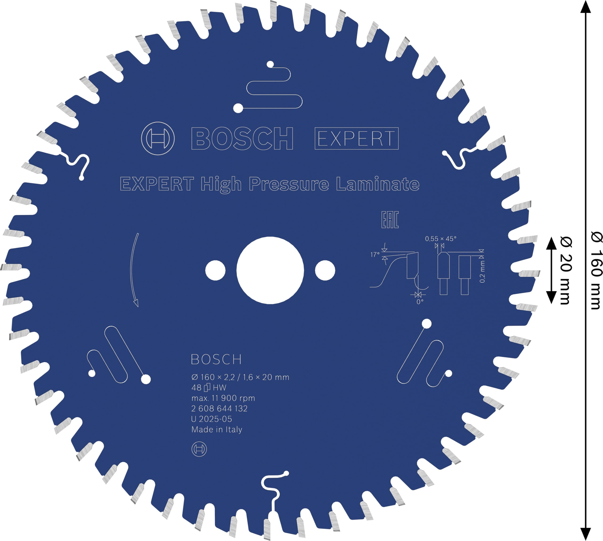 bosch-expert-high-pressure-laminate-kreiss-geblatt-160-x-20-mm-z48-f-r-handkreis image 3