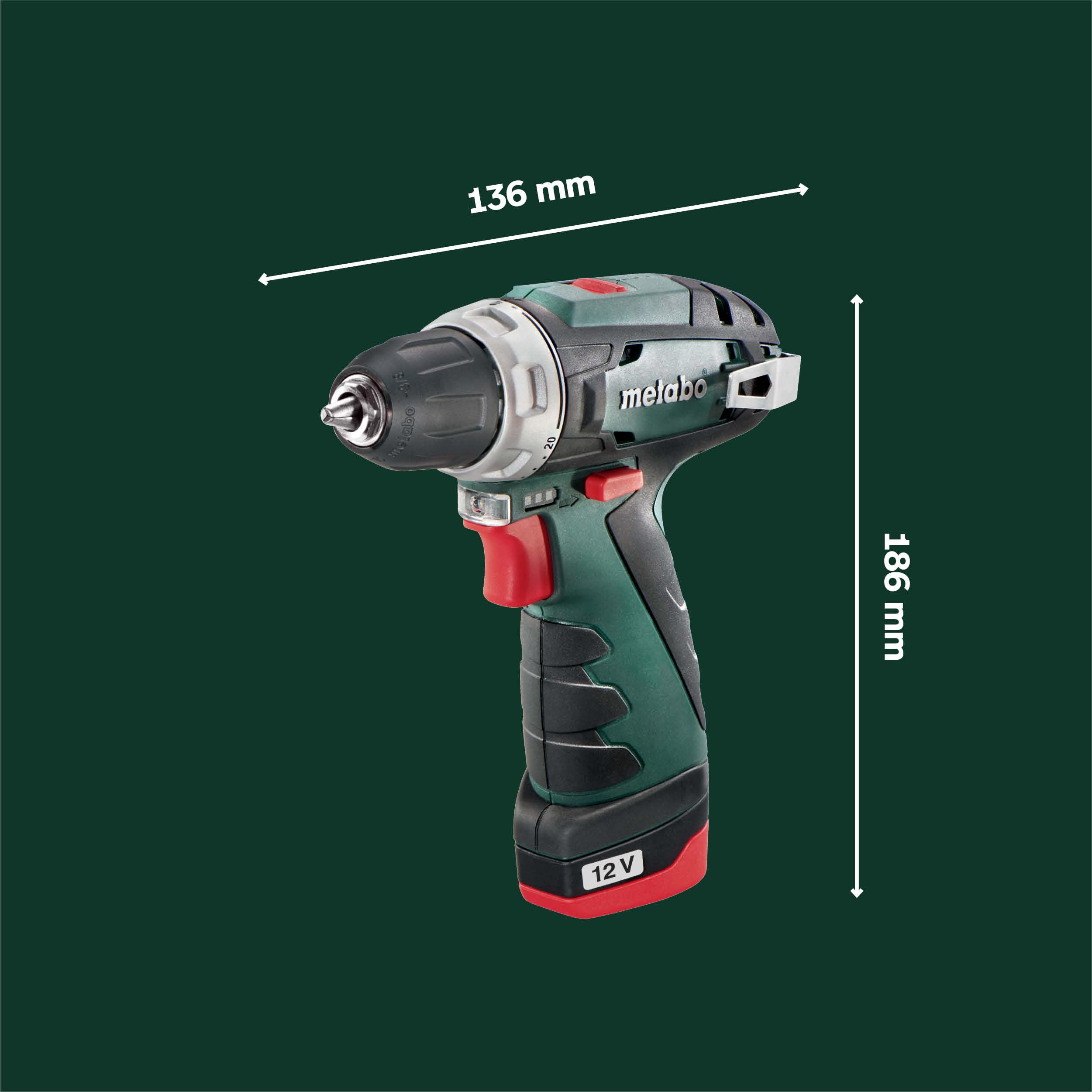 metabo-powermaxx-bs-basic-12-v-akku-bohrschrauber-kurzes-design-mit-magnet-spind image 5