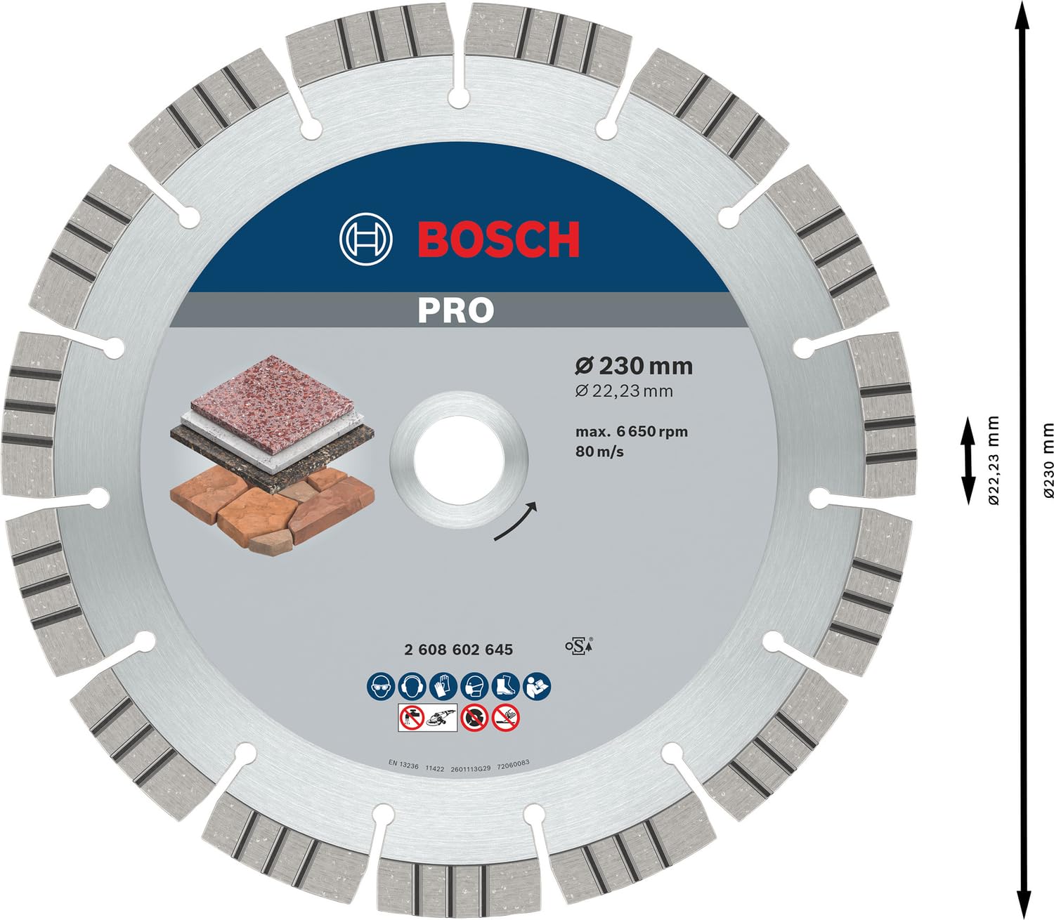 bosch-professional-diamanttrennscheibe-pro-stone-230-x-22-23-mm-f-r-stein-naturs image 3