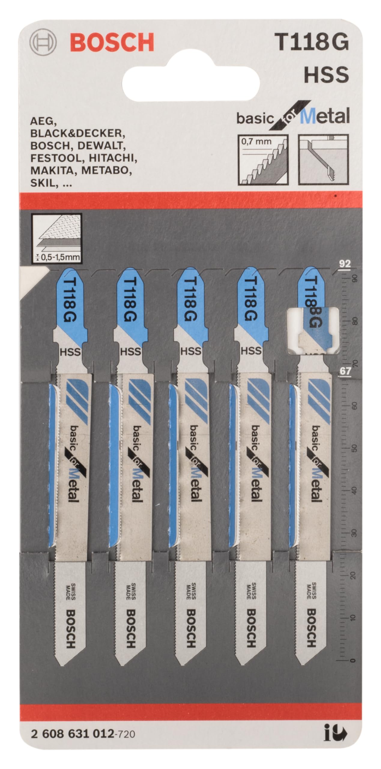 bosch-5x-t-118-g-basic-for-metal-stichs-gebl-tter-92-mm-feine-zahnteilung-0-7-mm image 2