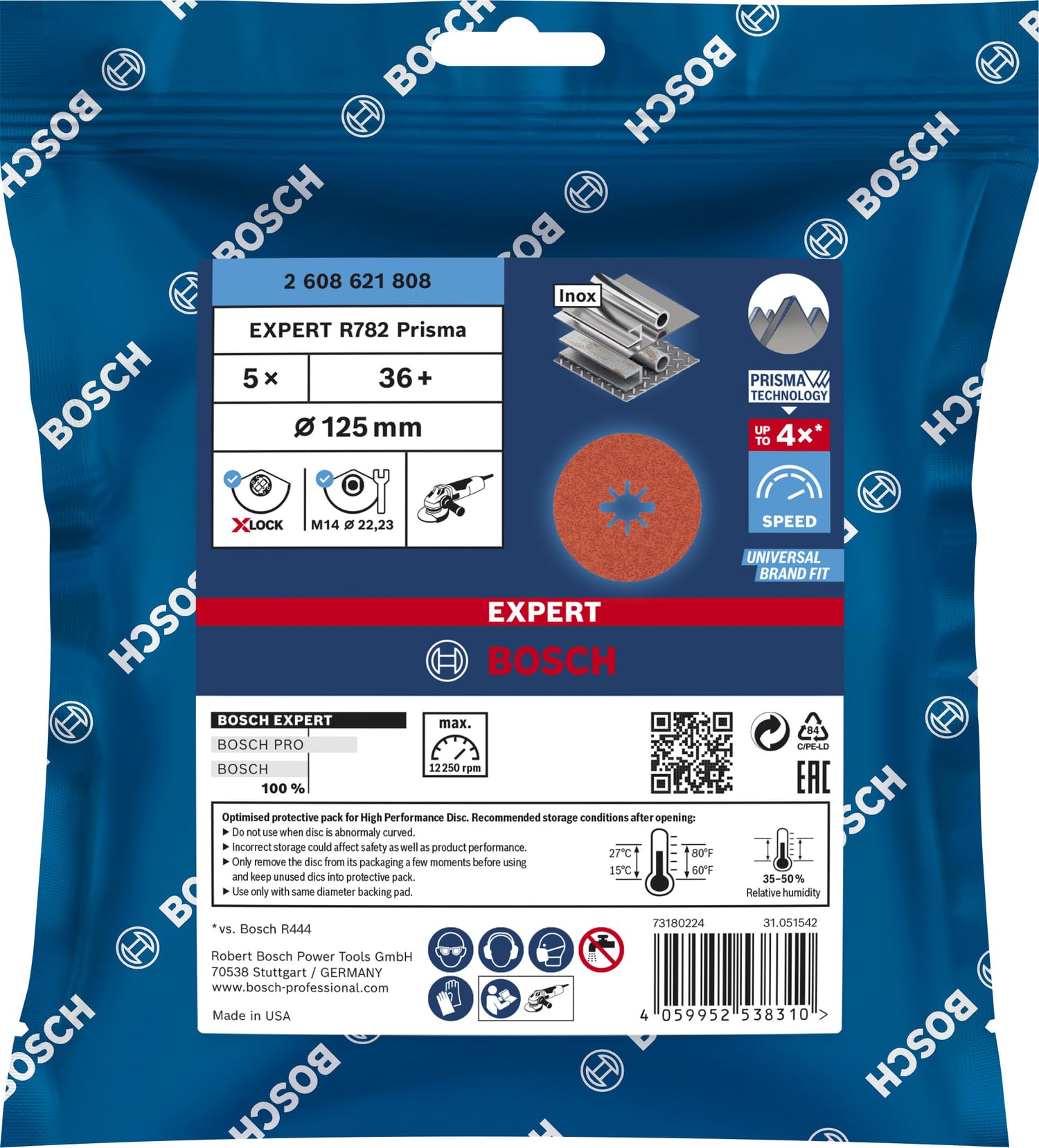 bosch-professional-expert-r782-prisma-ceramic-x-lock-fiberscheiben-5er-set-125-m image 2