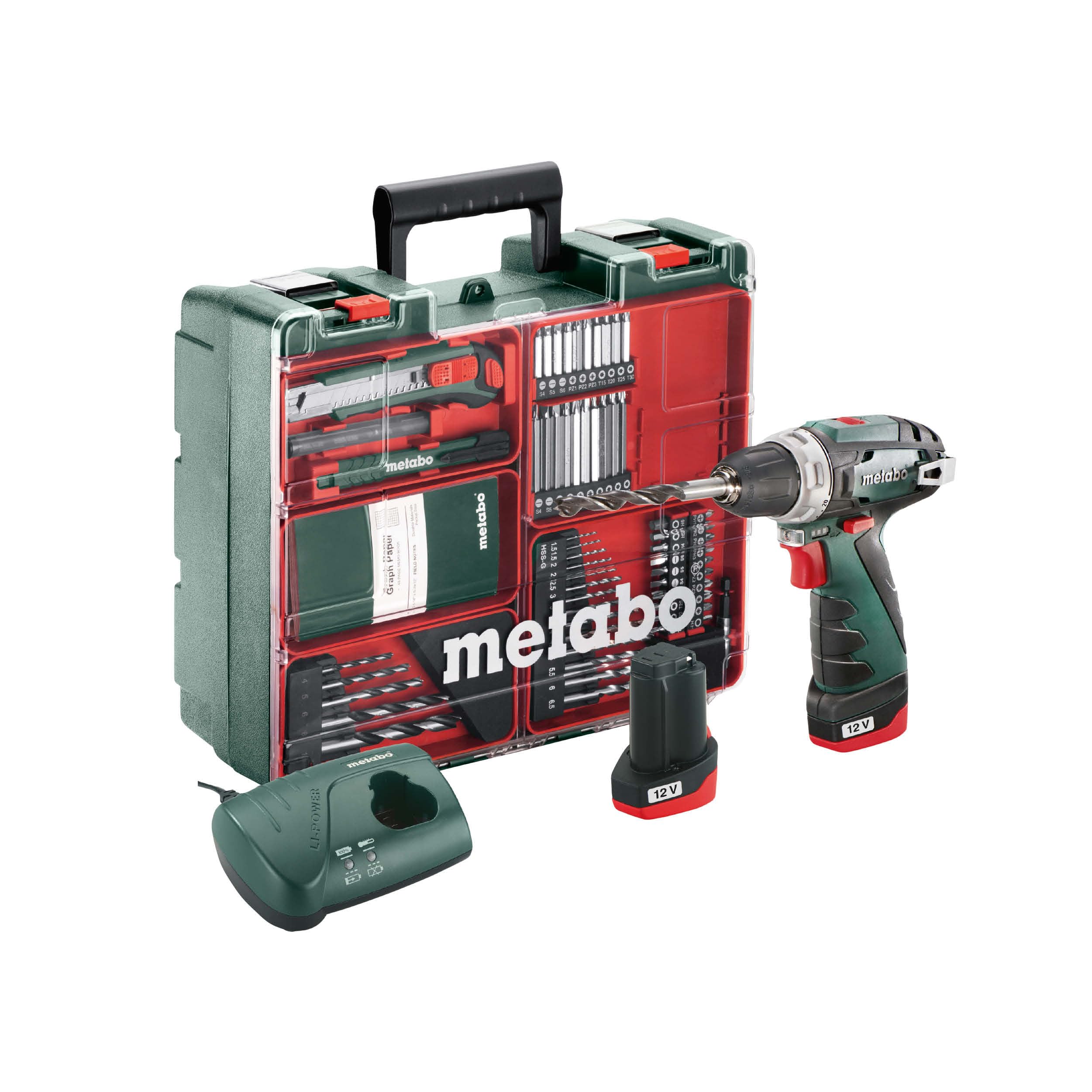 metabo-powermaxx-bs-basic-set-600080880-12v-akku-bohrschrauber-mit-2x-2-0-ah-akk image 1