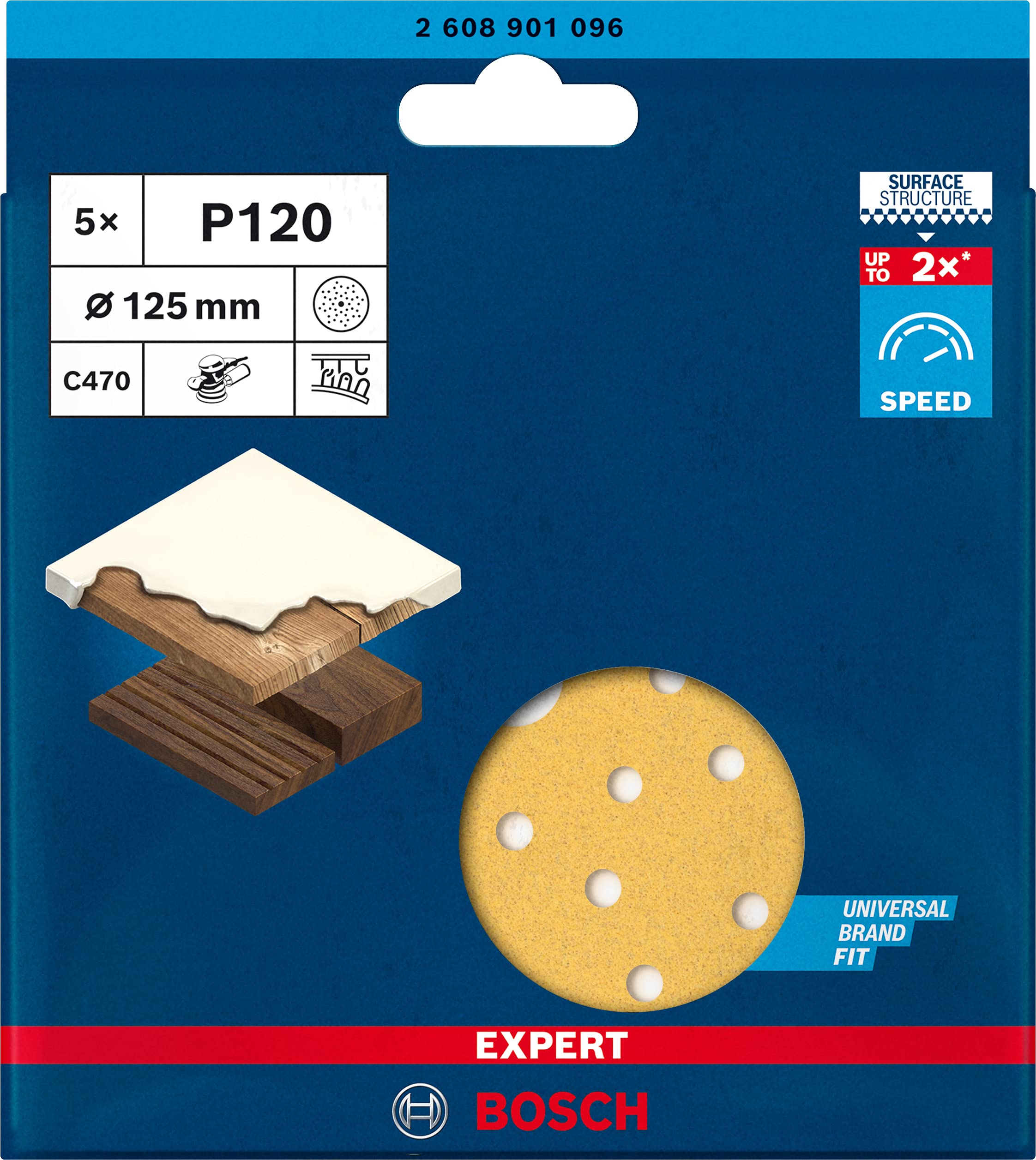 bosch-expert-c470-schleifblatt-mehrloch-125-mm-k-rnung-120-5-st-ck-schnellabtrag image 2