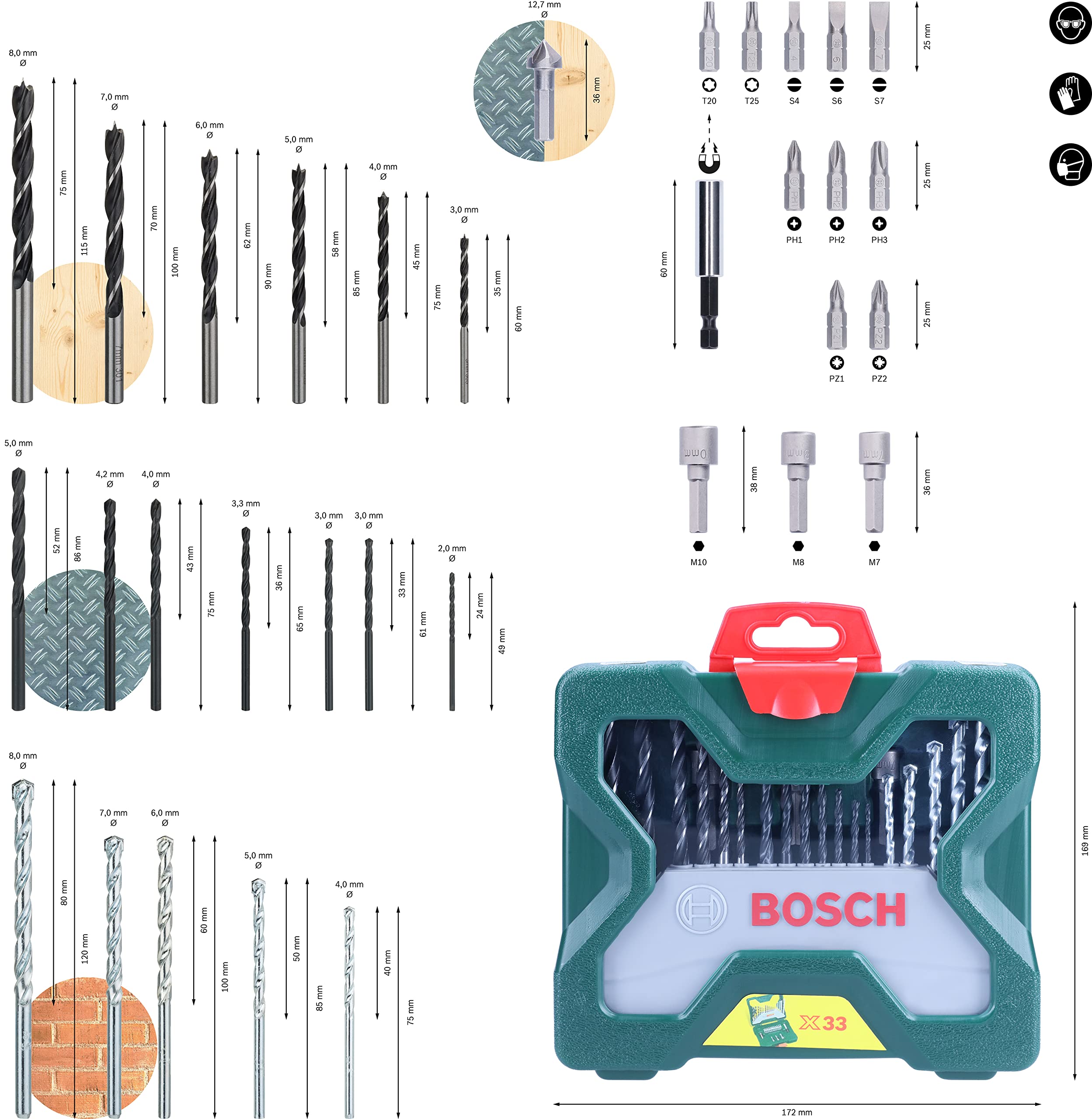 bosch-x-line-33-teiliges-bohrer-und-schrauberbit-set-bohrer-f-r-holz-stein-und-m image 4