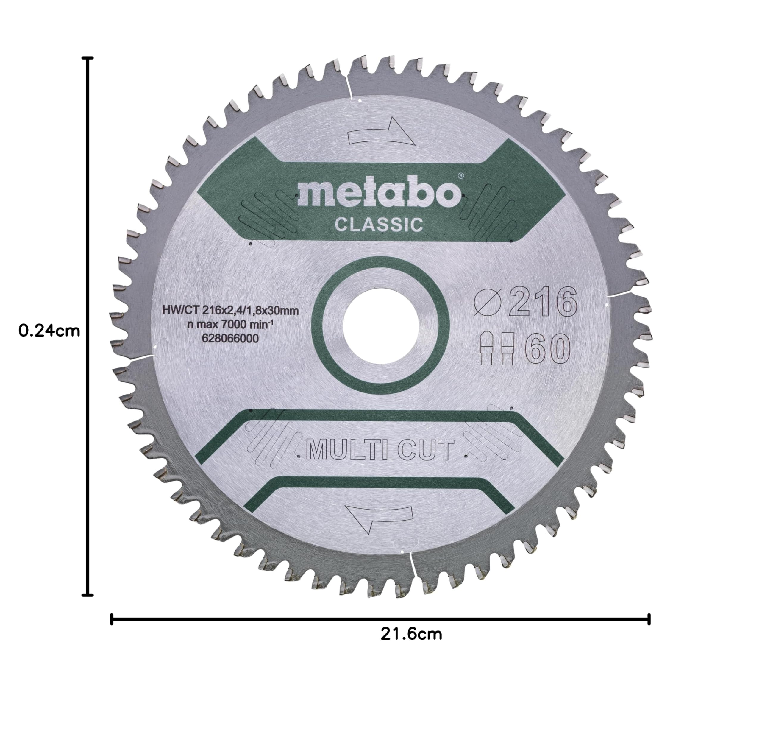 metabo-kreiss-geblatt-precision-cut-216-x-30-mm-z60-fz-tz-hartmetall-s-geblatt-f image 6