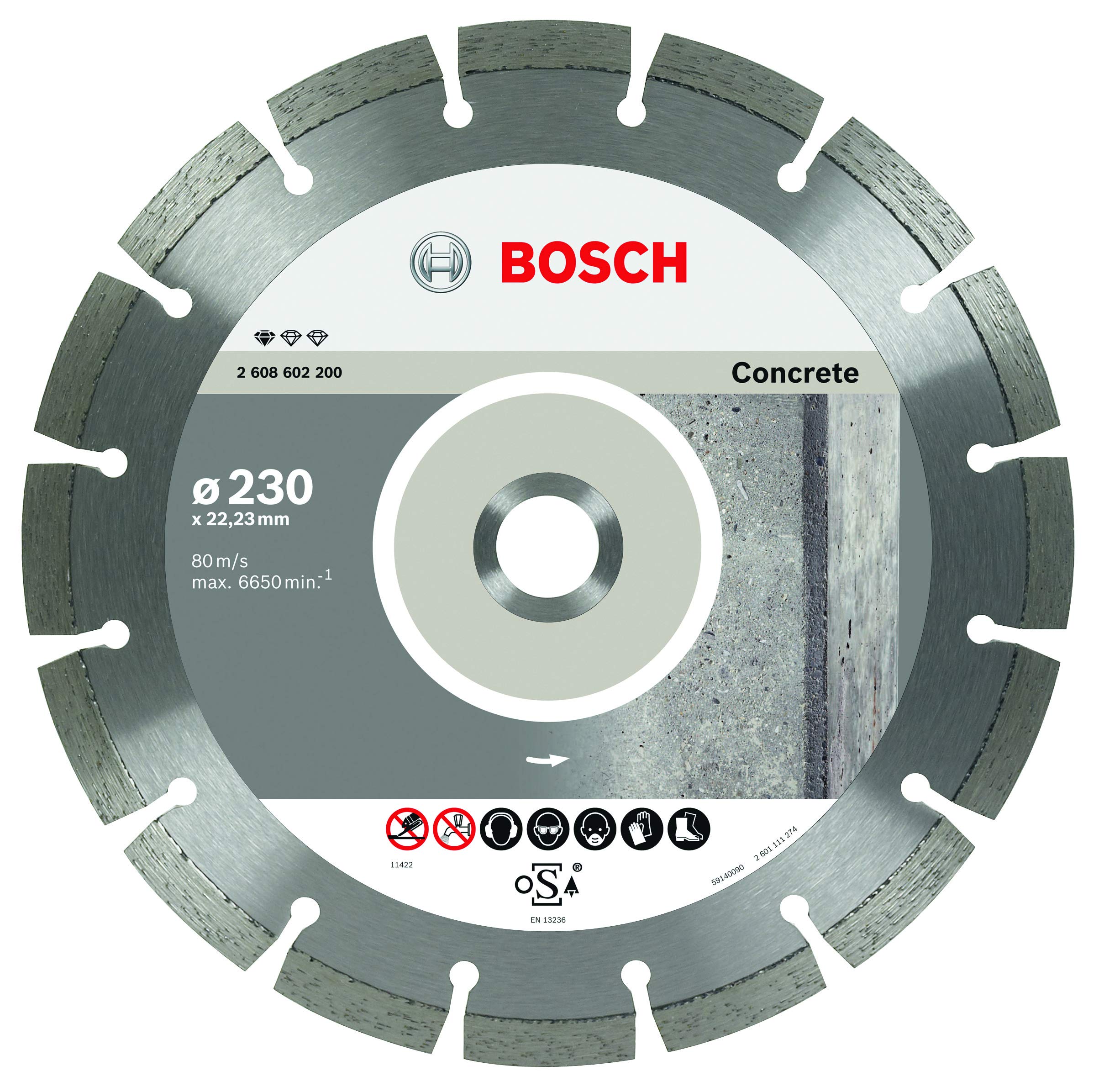 bosch-diamanttrennscheibe-standard-for-concrete-230-mm-f-r-beton-und-porenbeton- image 1