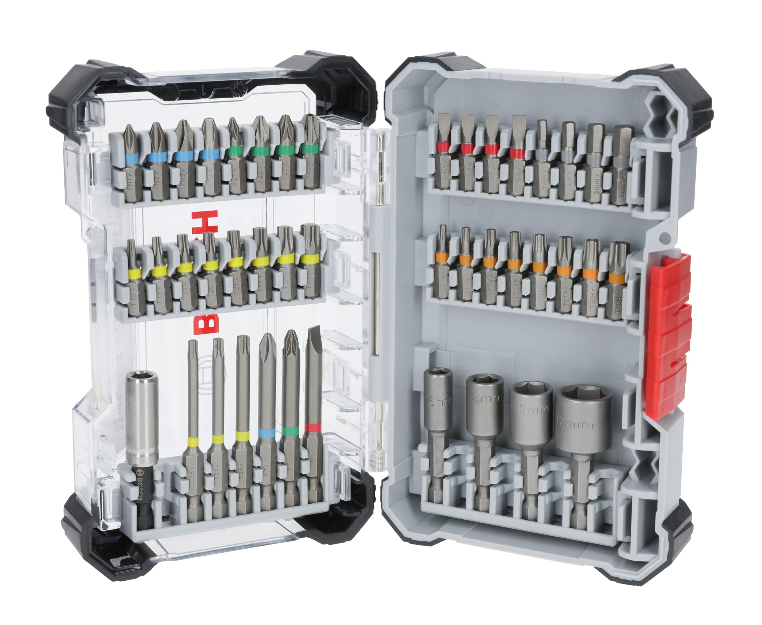 bosch-accessories-extra-hard-schrauberbit-set-43-teilig-s2-stahl-farbcodiert-im- image 1