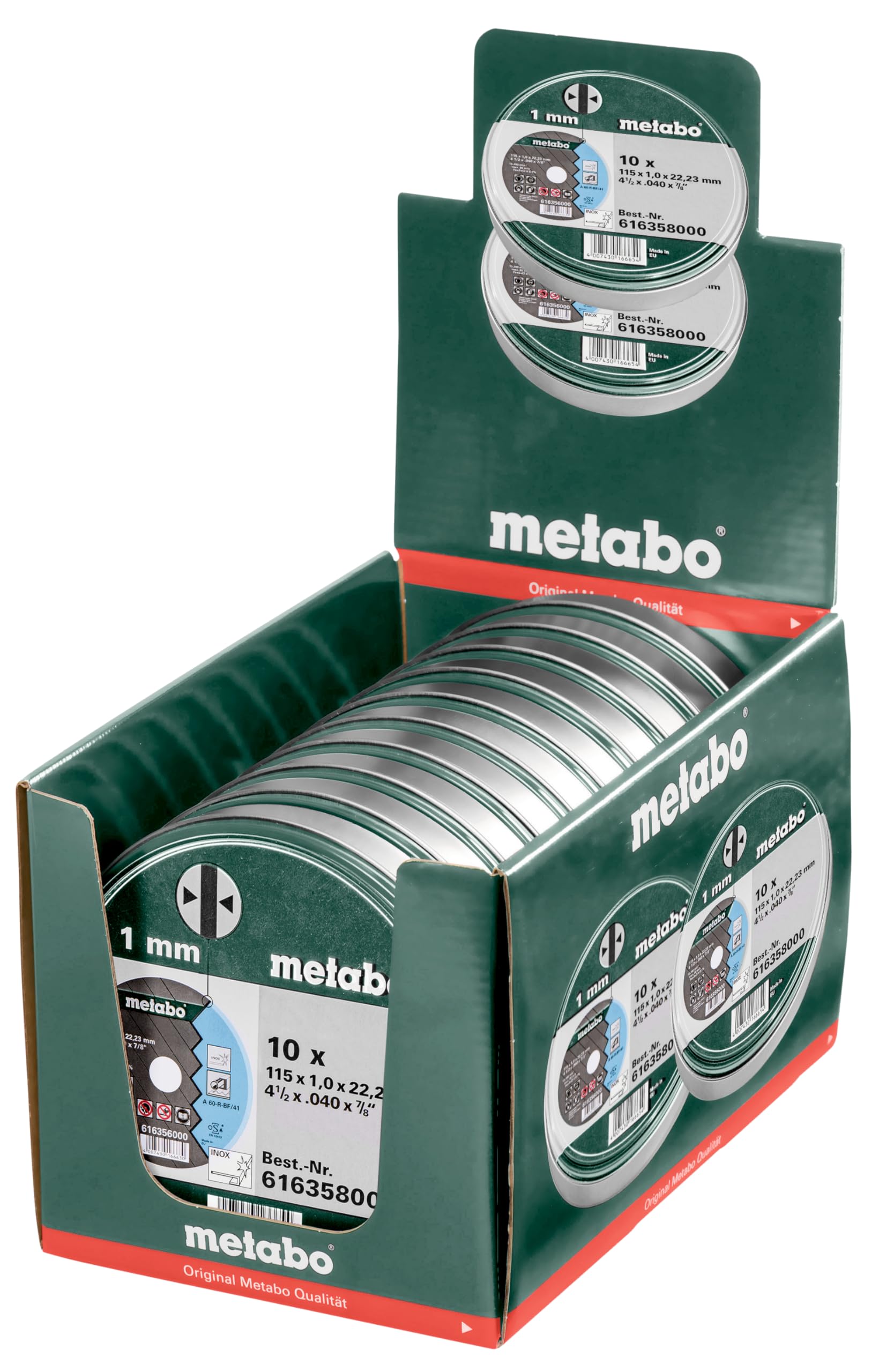 metabo-trennscheiben-sp-115-x-1-0-x-22-23-mm-inox-tf-41-616358000-10-st-ck-d-nne image 2