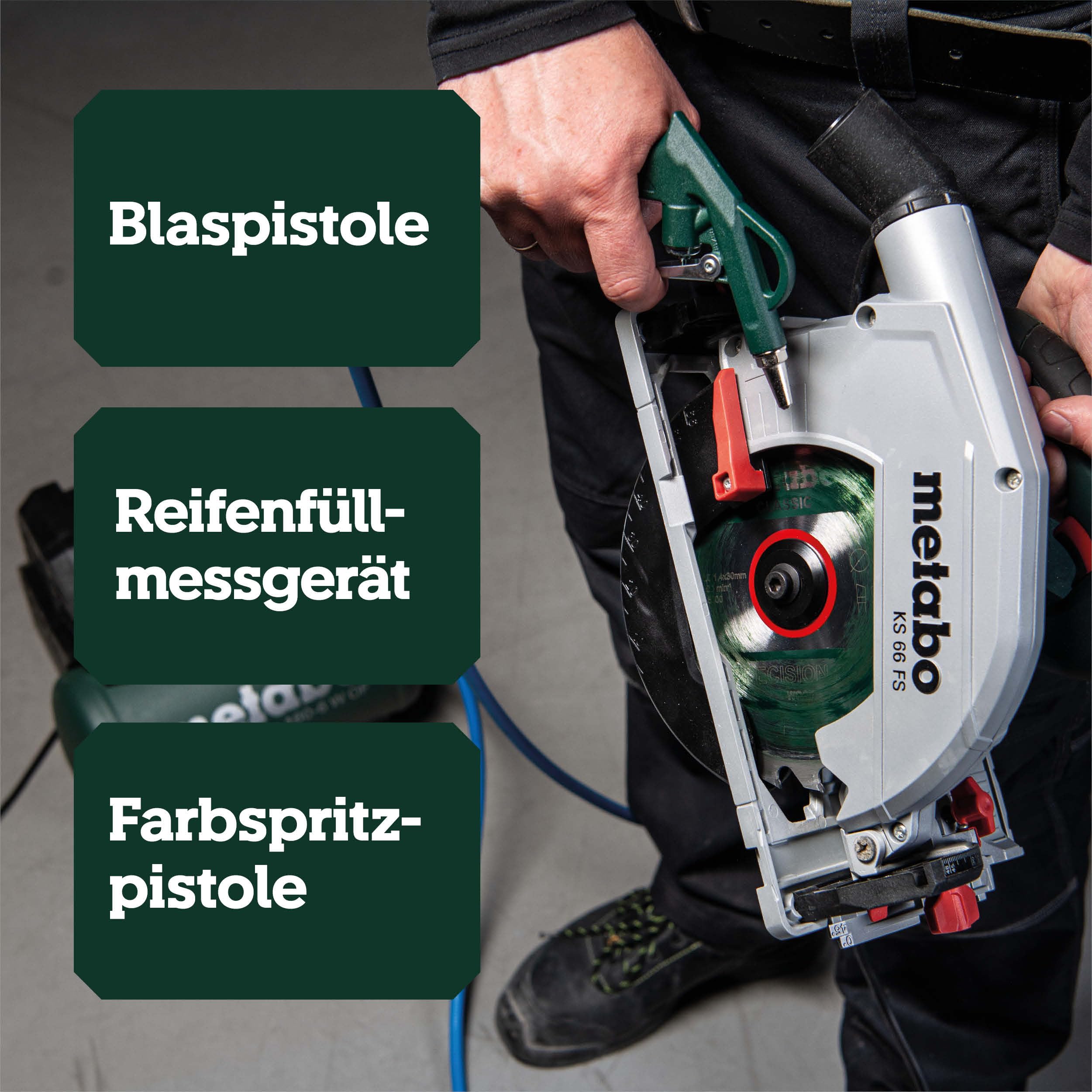 metabo-druckluft-werkzeugset-lpz-4-set-5-teilig-farbspritzpistole-blaspistole-re image 2