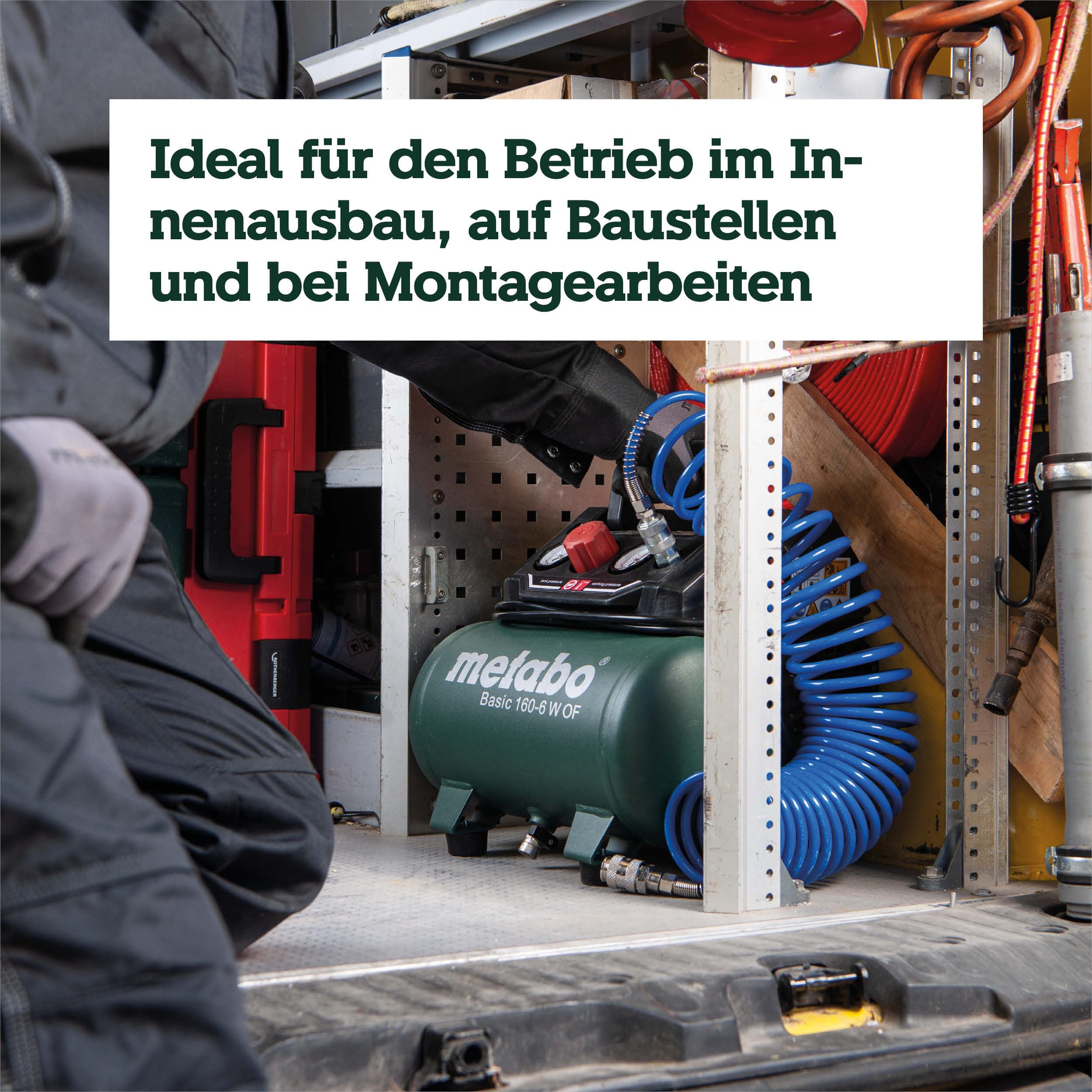 metabo-kompressor-basic-160-6-w-of-6-l-lfreier-druckluftkompressor-8-bar-klappba image 6