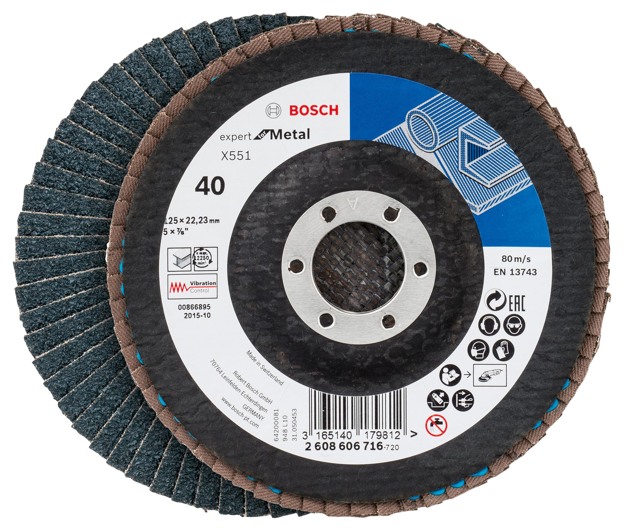 bosch-f-cherschleifscheibe-x551-expert-for-metal-40er-set-125-mm-k-rnung-40-60-8 image 2