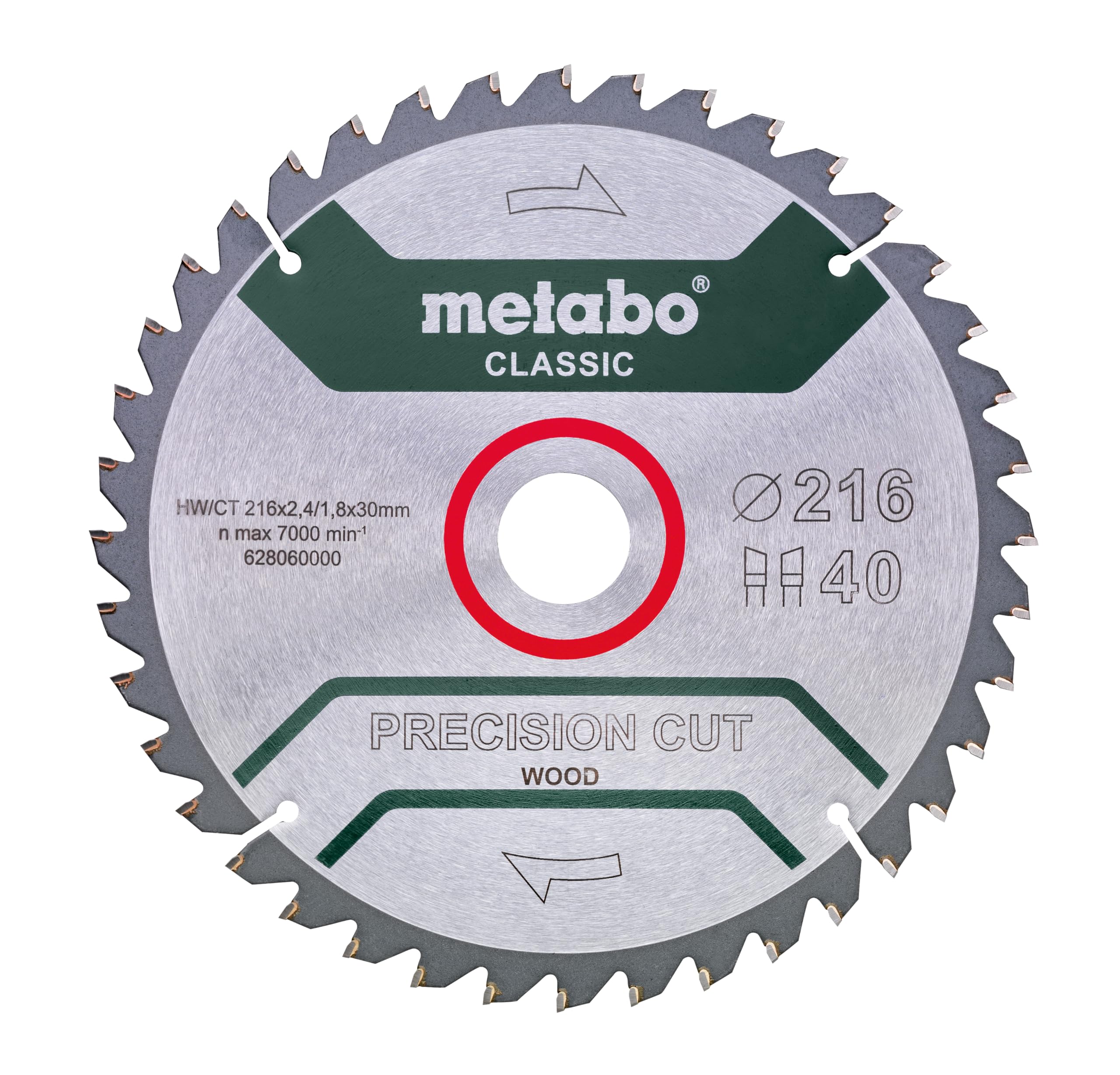 metabo-s-geblatt-precision-cut-wood-classic-216-x-30-mm-z40-wz-5-negativer-spanw image 1