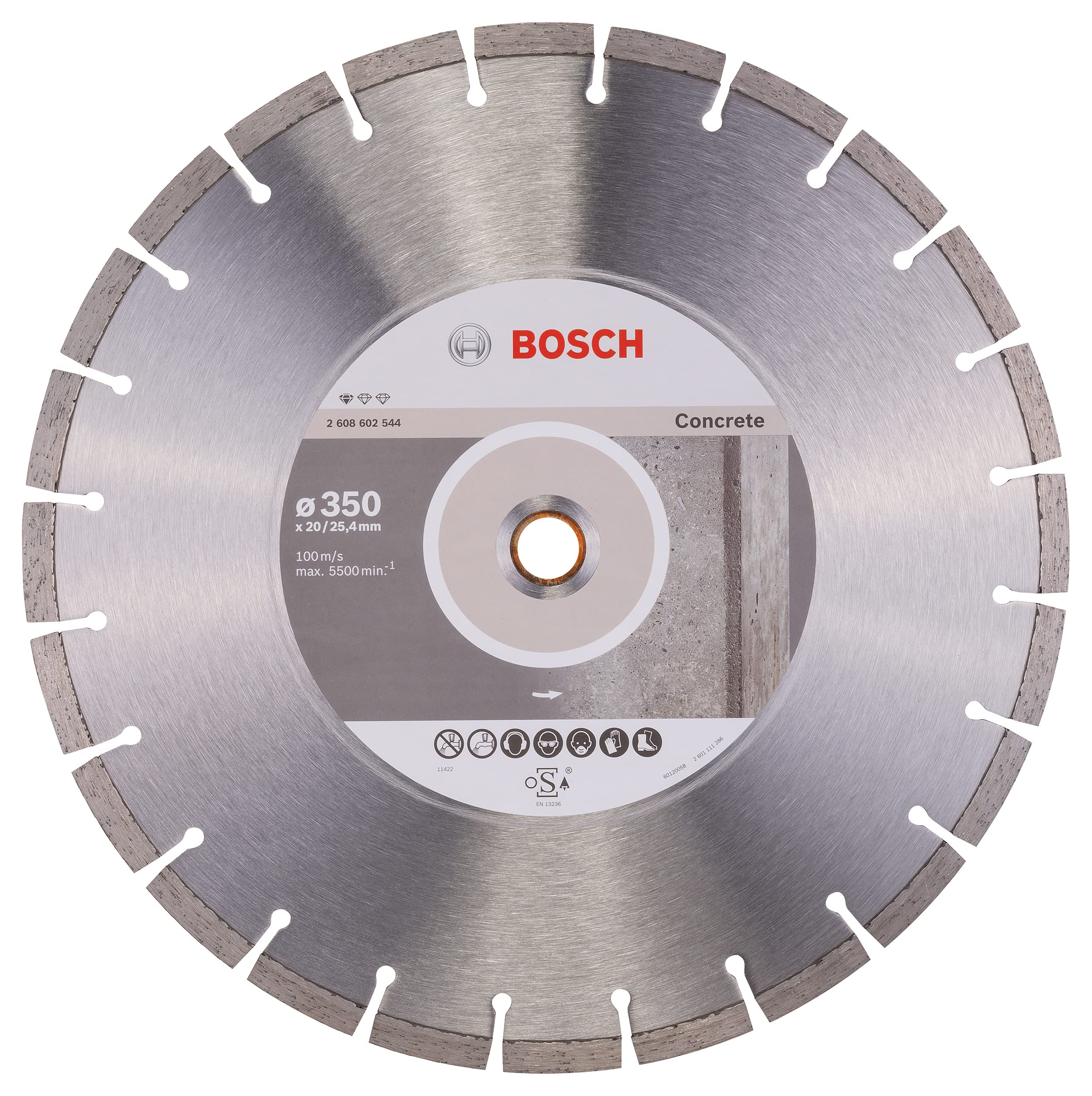 bosch-professional-diamanttrennscheibe-standard-for-concrete-350-x-20-25-4-x-2-8 image 1