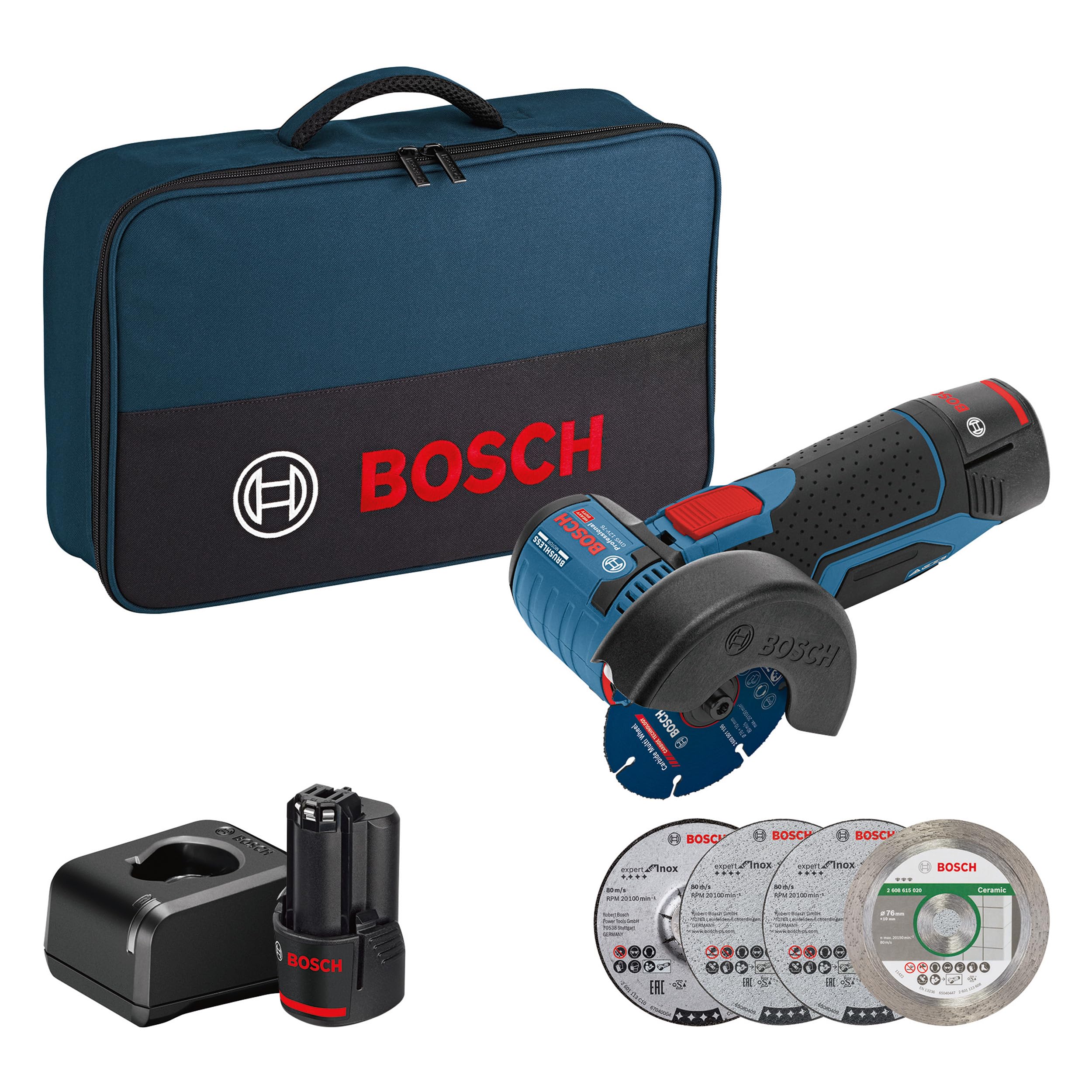 bosch-professional-12v-system-akku-winkelschleifer-gws-12v-76-inkl-2x-2-0-ah-akk image 1